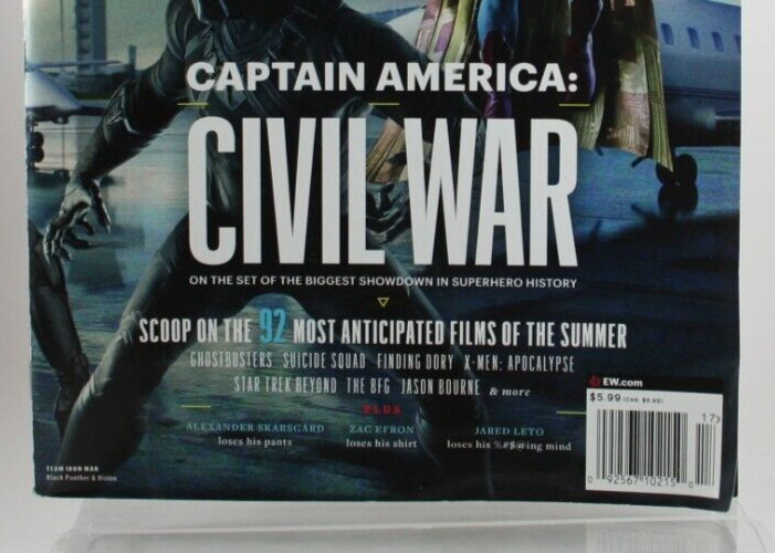 Captain America Civil War Alexander Skarsgård Entertainment Weekly #1411/12 2016