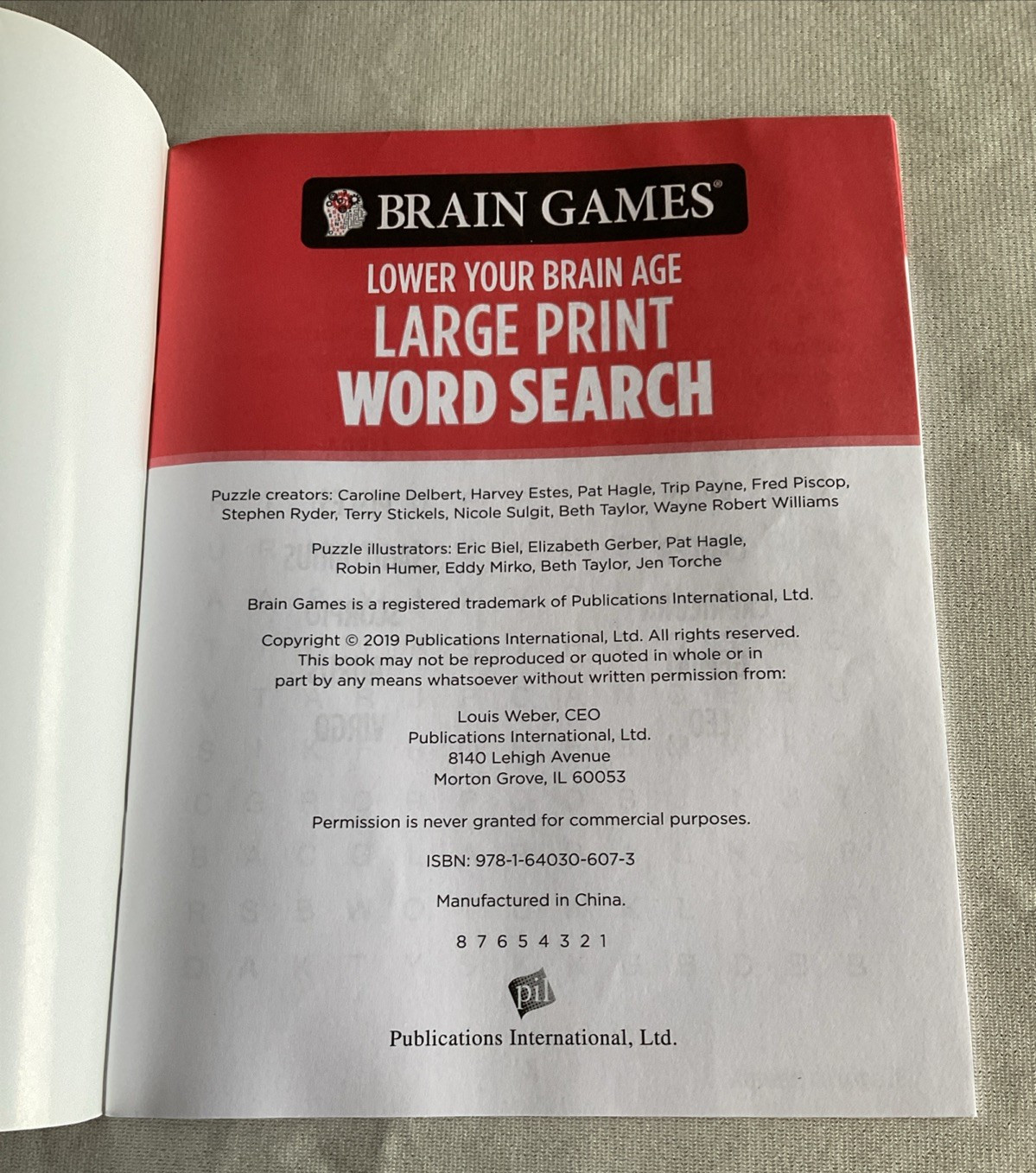 Lot of (4) Brain Games Lower Your Brain Age Large Print Word Search Seek Puzzle