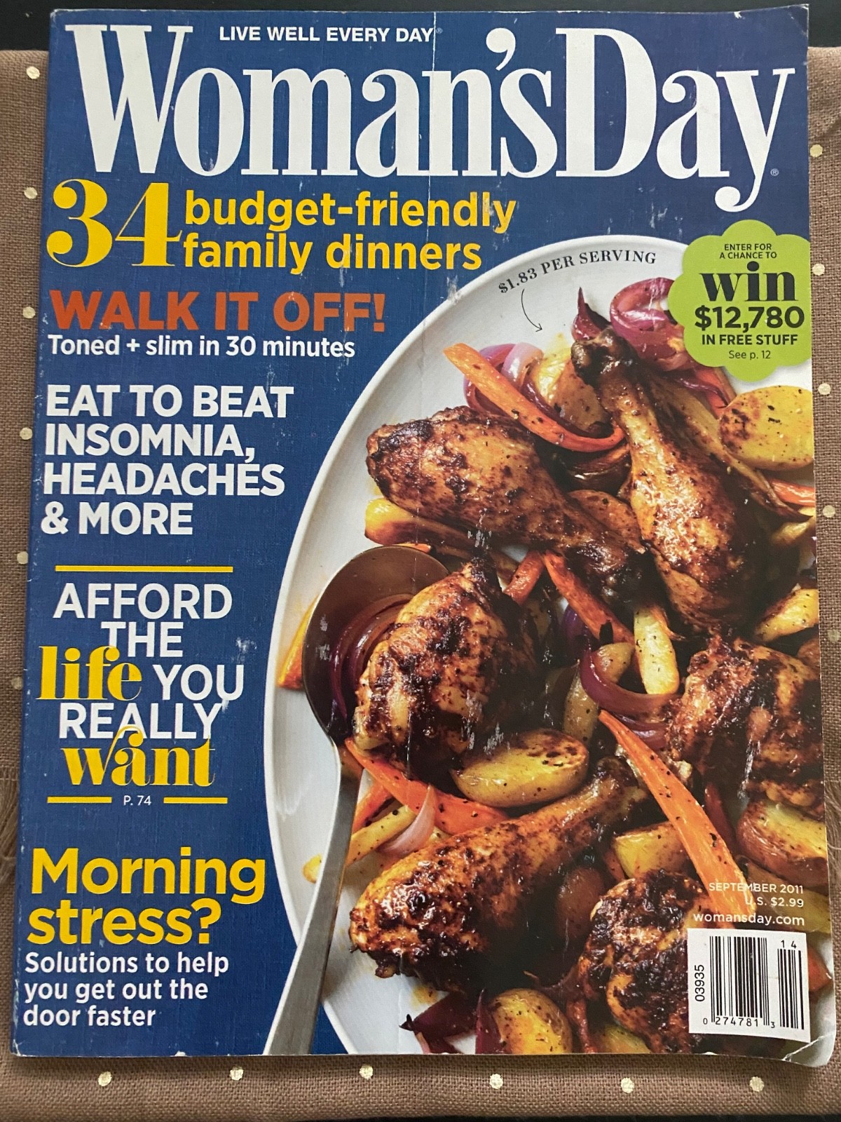 Woman’s Day Magazine September 2011, 34 Budget Friendly Family Dinners