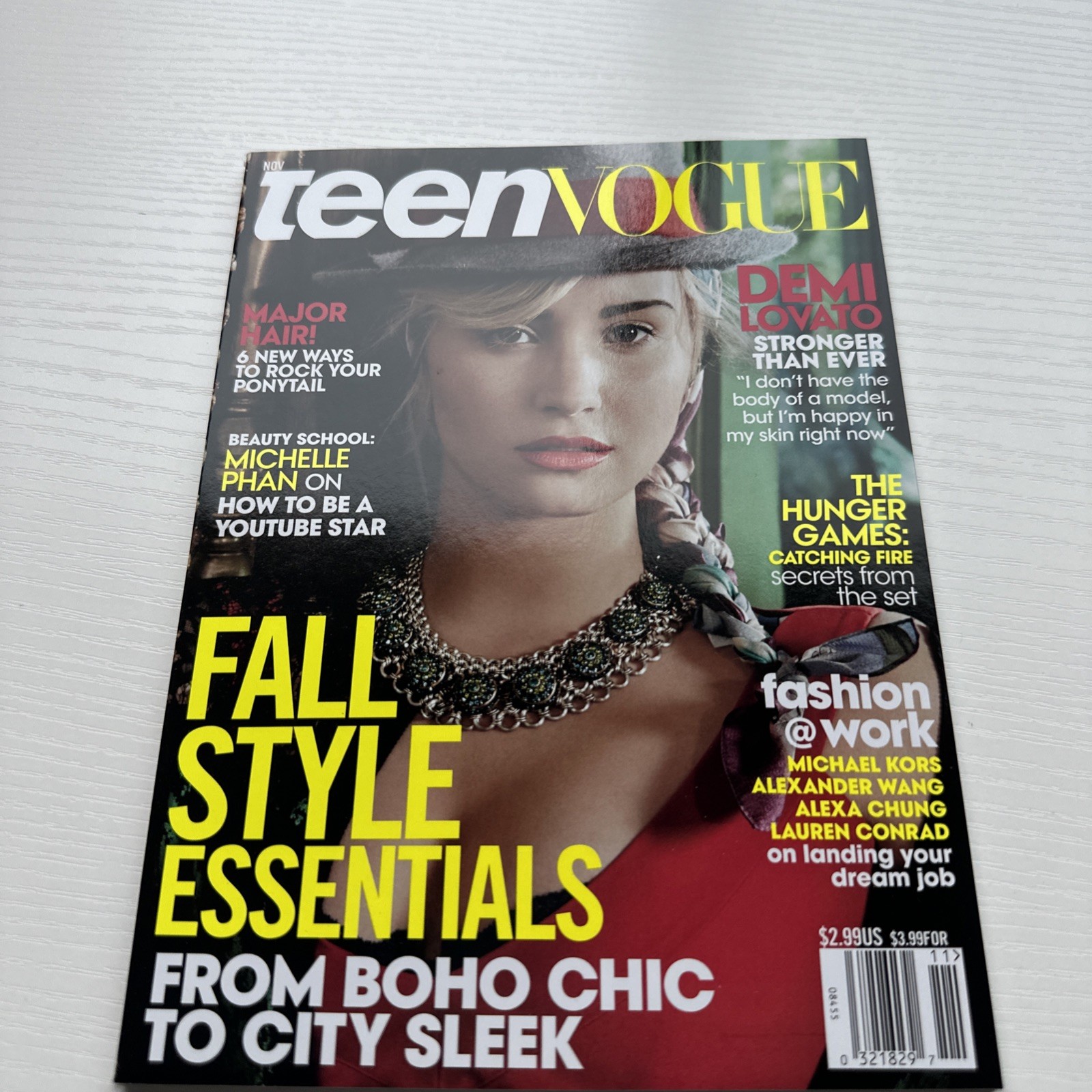#N92- Teen Vogue Magazine November 2013 Demi Lovato Cover Fashion Beauty Prom