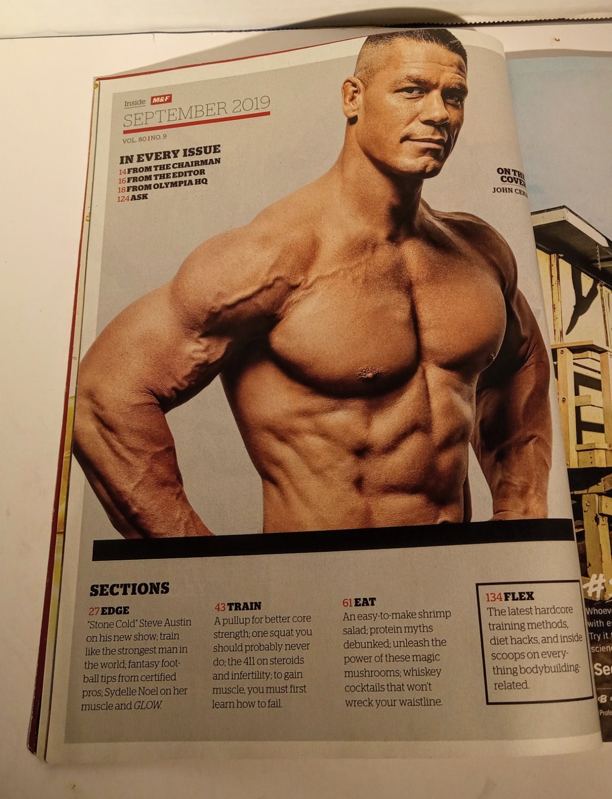 John Cena-Muscle & Fitness-Lot of 2: Sept. 2019-Jan. 2020-200 Pages-pre-owned