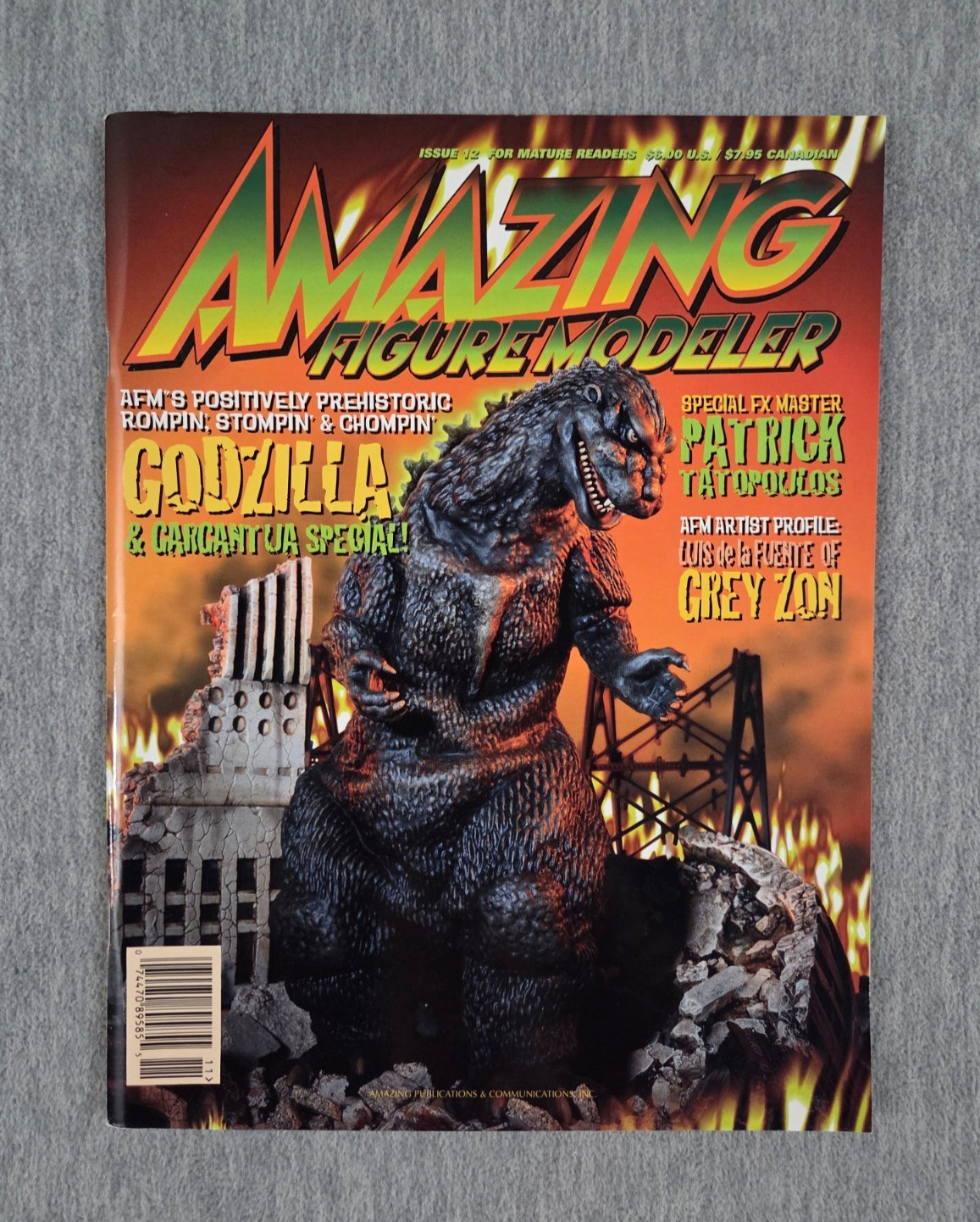 Amazing Figure Modeler Magazine 12 1998 Godzilla Patrick Tatopoulos Grey Zon