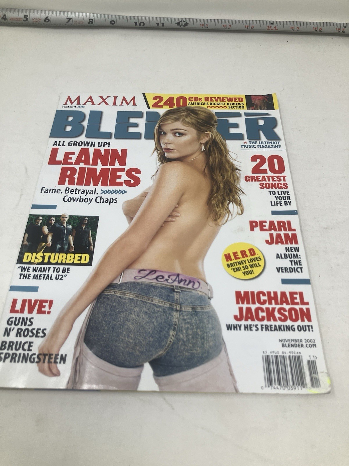Blender Music Magazine November 2002 LeAnn Rimes Pearl Jam Michael Jackson