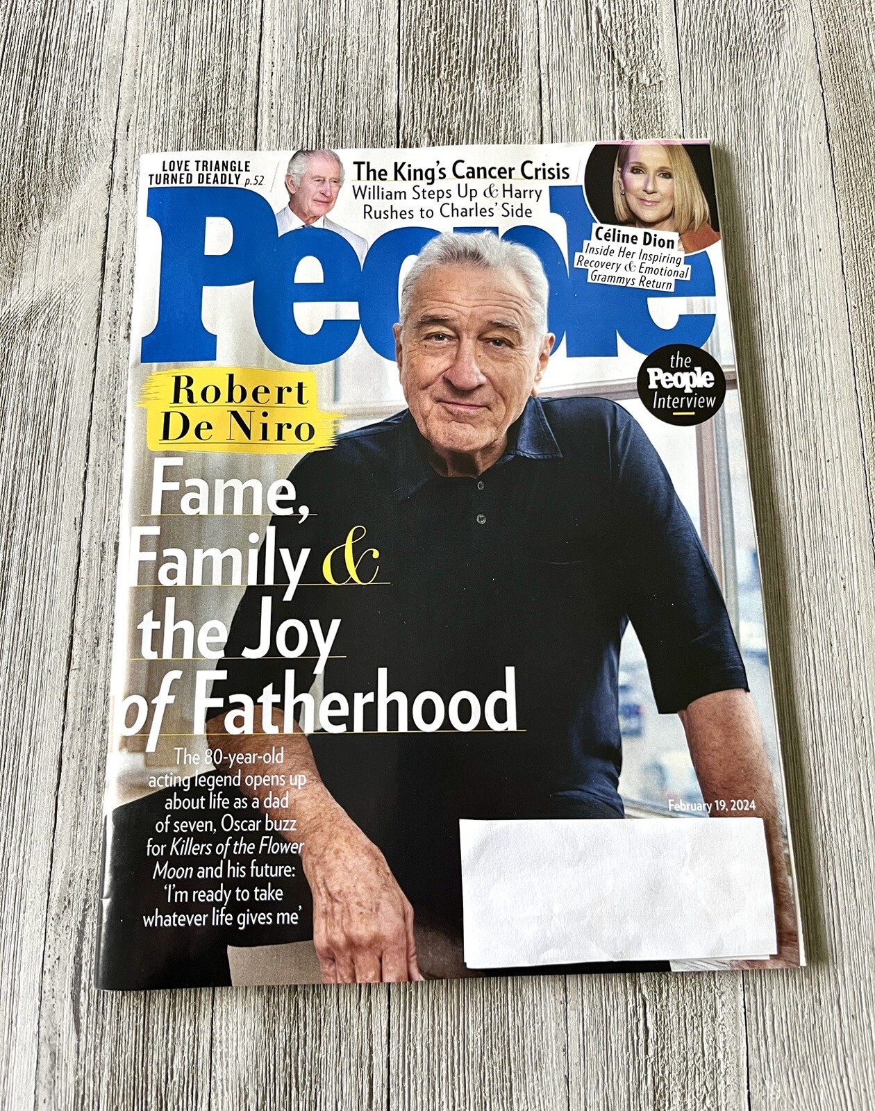 People Magazine February 19, 2024 Robert De Niro King Charles Cancer Crisis