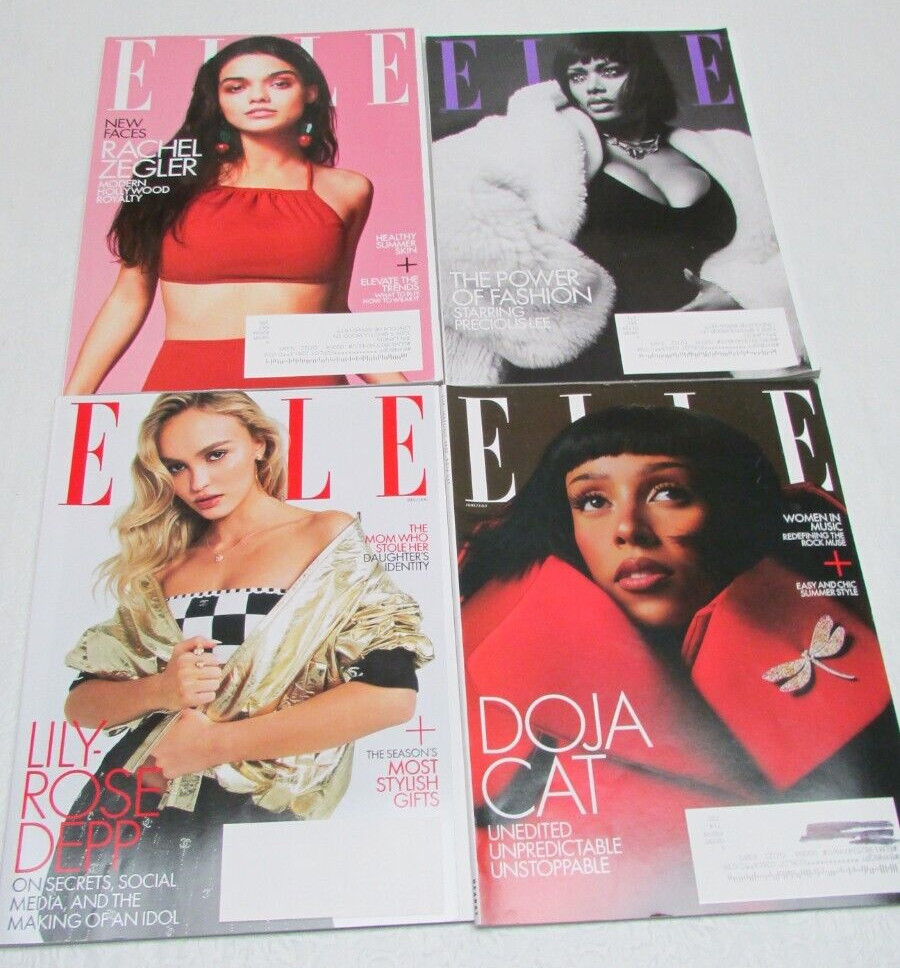 LOT of 4 Elle Magazines 2022 April May June/July December 2022/January 2023