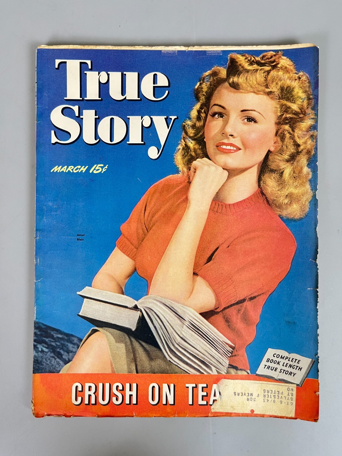 True Story Magazine March 1944 WW2 Home Front Vintage 1940s Janet Blair Cover