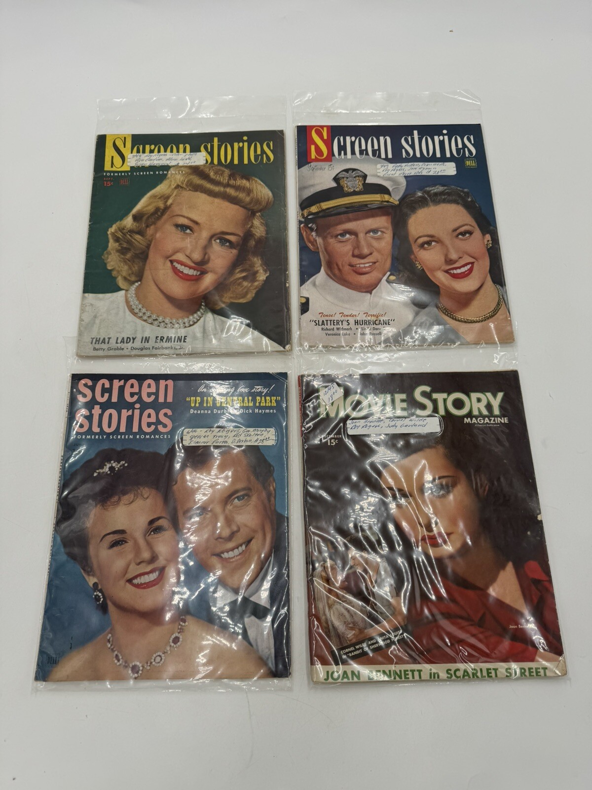 VTG Screen Stories (Formerly Screen Romances) + Movie Story Lot Of 4 – 1940s