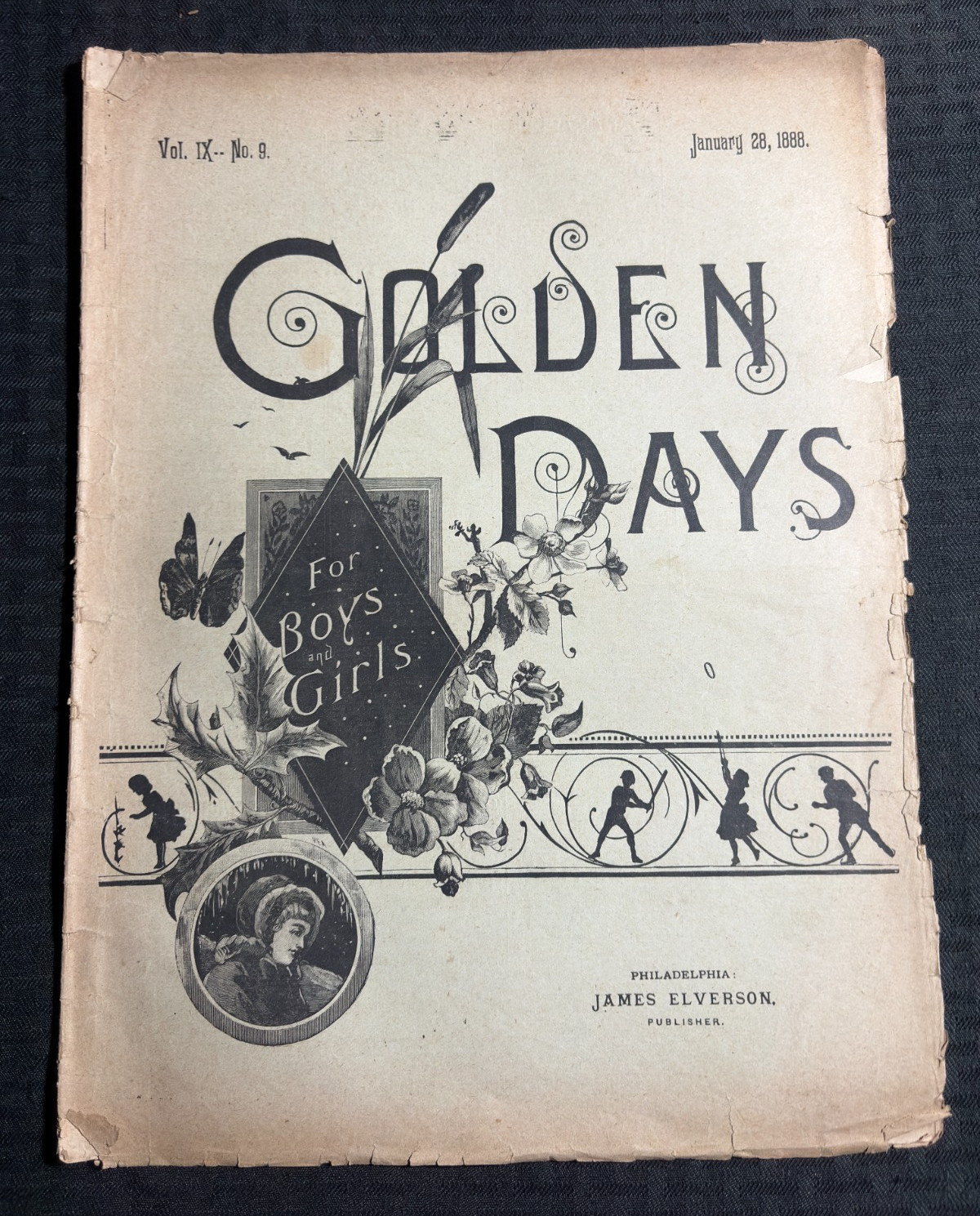 1888 Jan 28 GOLDEN DAYS Magazine for Boys & Girls GD 2.0. Hubbard’s Lesson