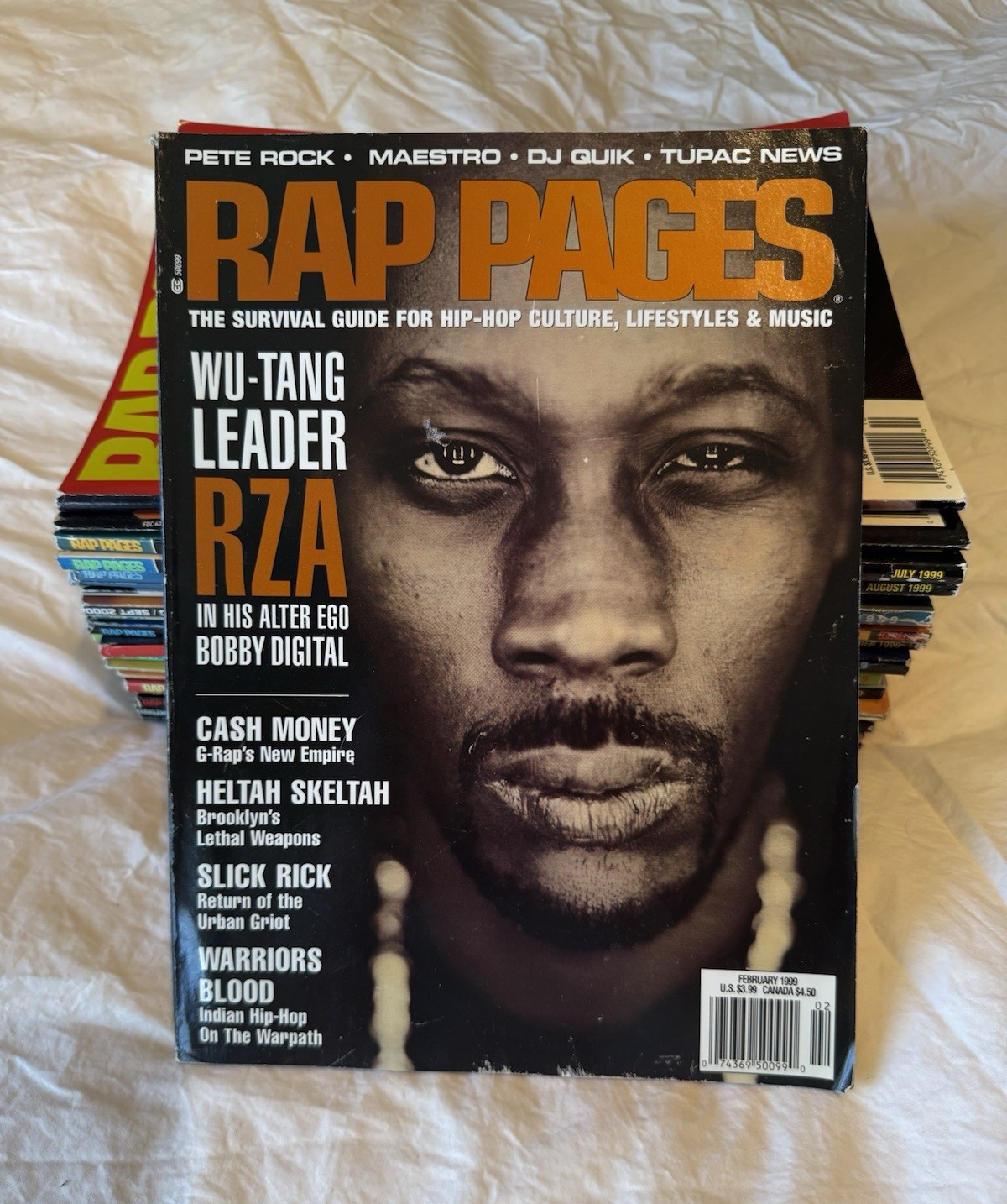 RAP PAGES Feb 1999 Illustrated Hip Hop Magazine RZA Cover Pete Rock DJ Quik