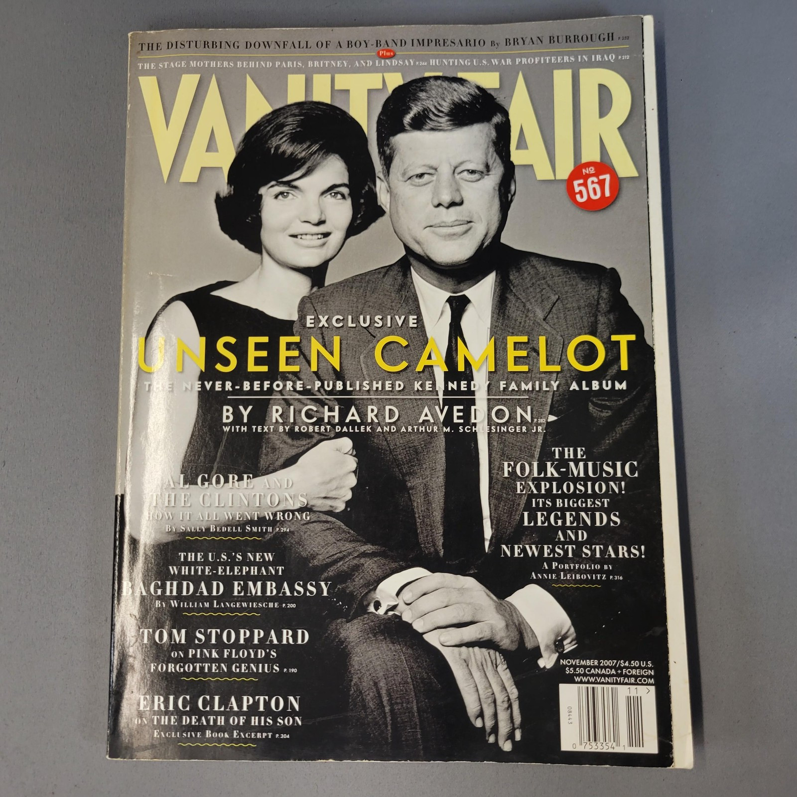 Vanity Fair Magazine November 2007 Unseen Camelot Feature Issue 567 Back Issue