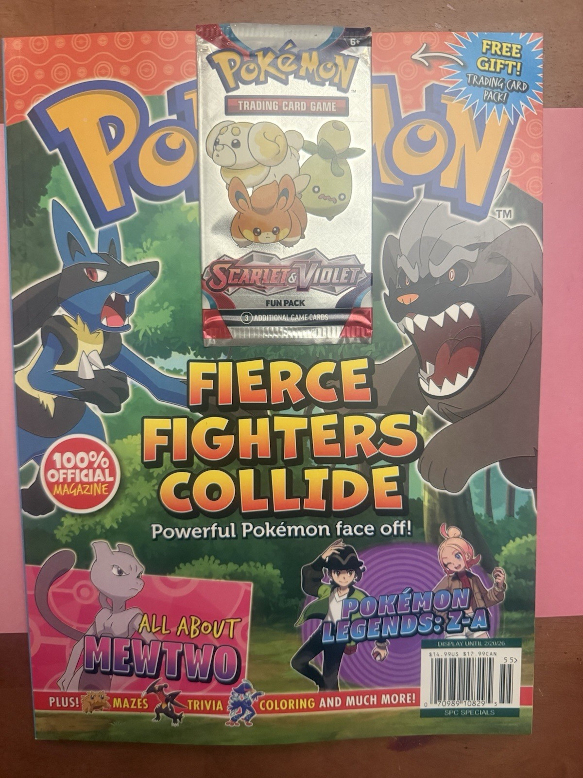 Pokemon Fierce Fighters Collide Official Magazine #15 Scarlet & Violet Fun Pack