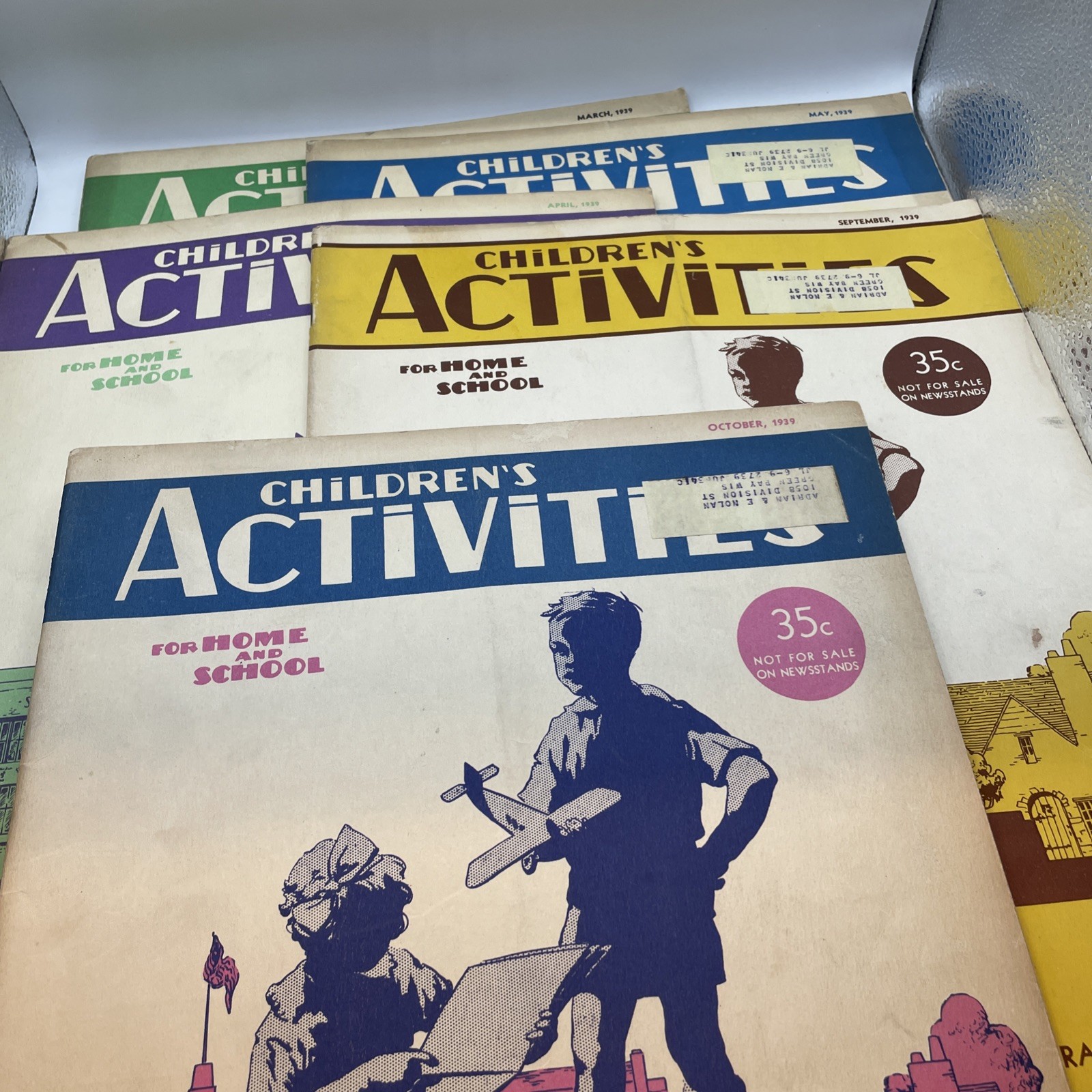 Vintage Children’s Activities Magazine Lot Of Five 1939
