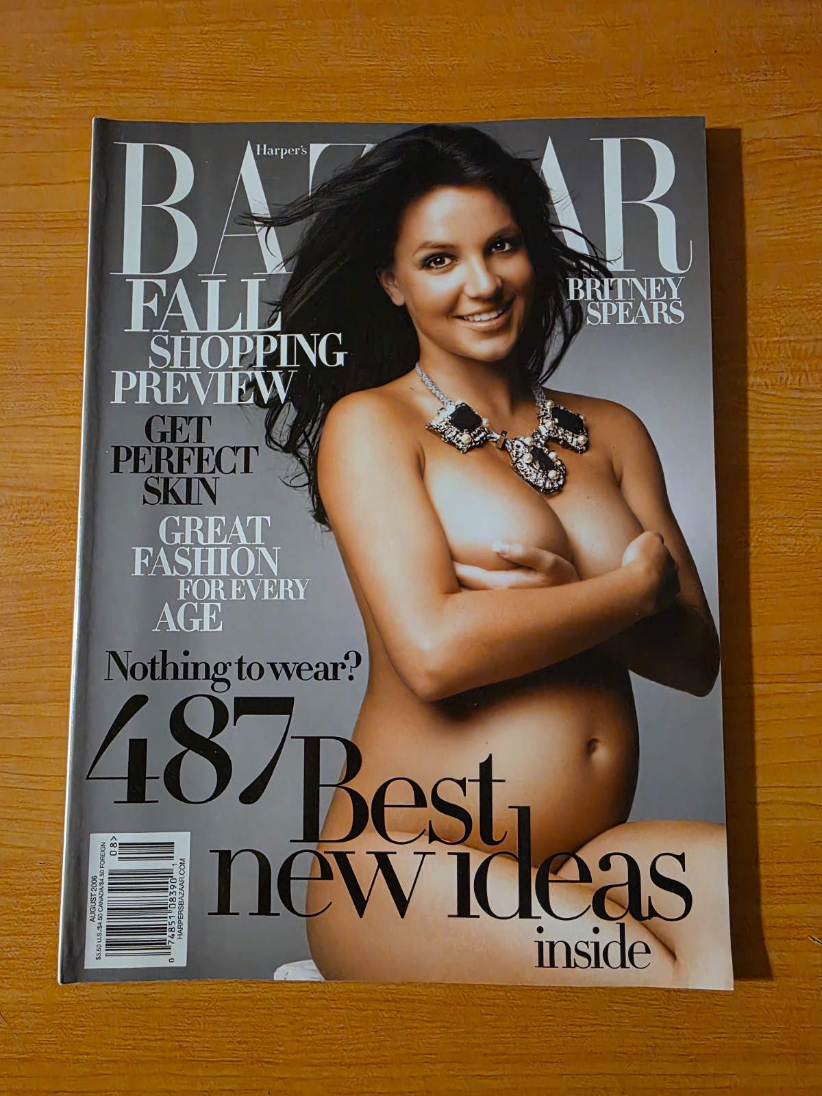Harper’s Bazaar Magazine August 2006 ~ NEAR MINT NM ~ Pregnant Britney Spears