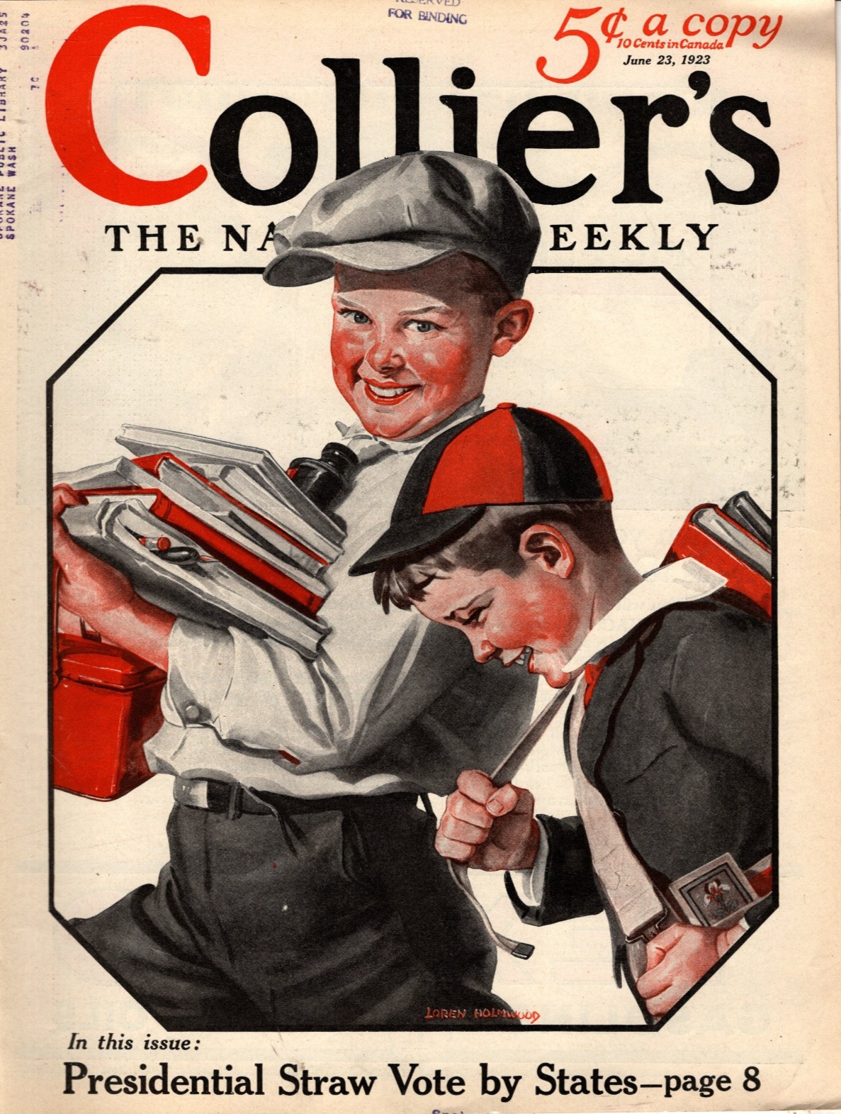 1923 Collier’s June 23 – Folks in Amarillo TX; Spiritism; Sports at Amherst