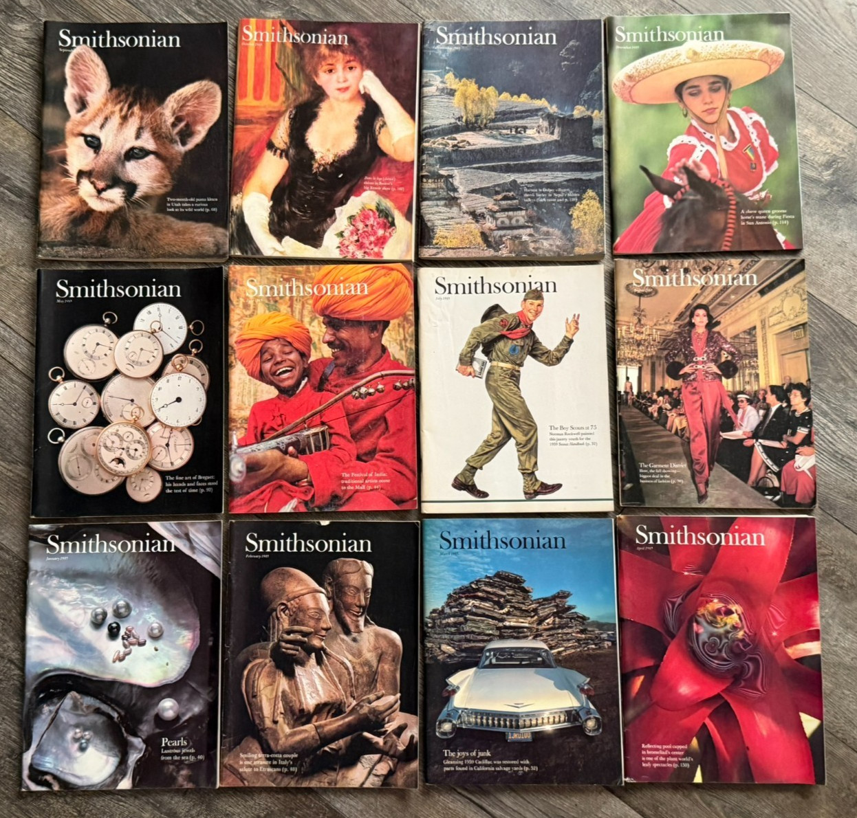 SMITHSONIAN Magazine 1985 12pc Lot Set Innovation Science History Art Culture