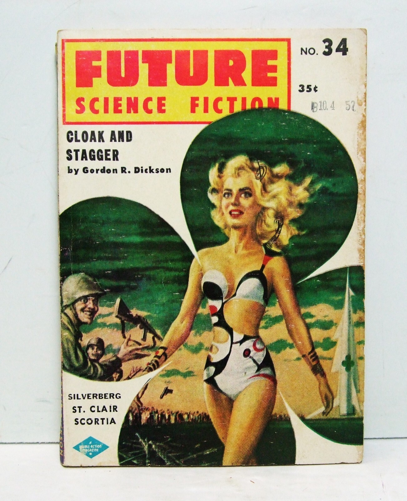 1957 FUTURE Science Fiction Pulp Magazine #34, Dickson, Silverberg, St. Clair