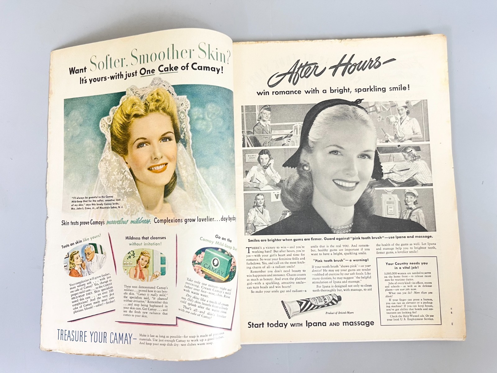 True Story Magazine March 1944 WW2 Home Front Vintage 1940s Janet Blair Cover
