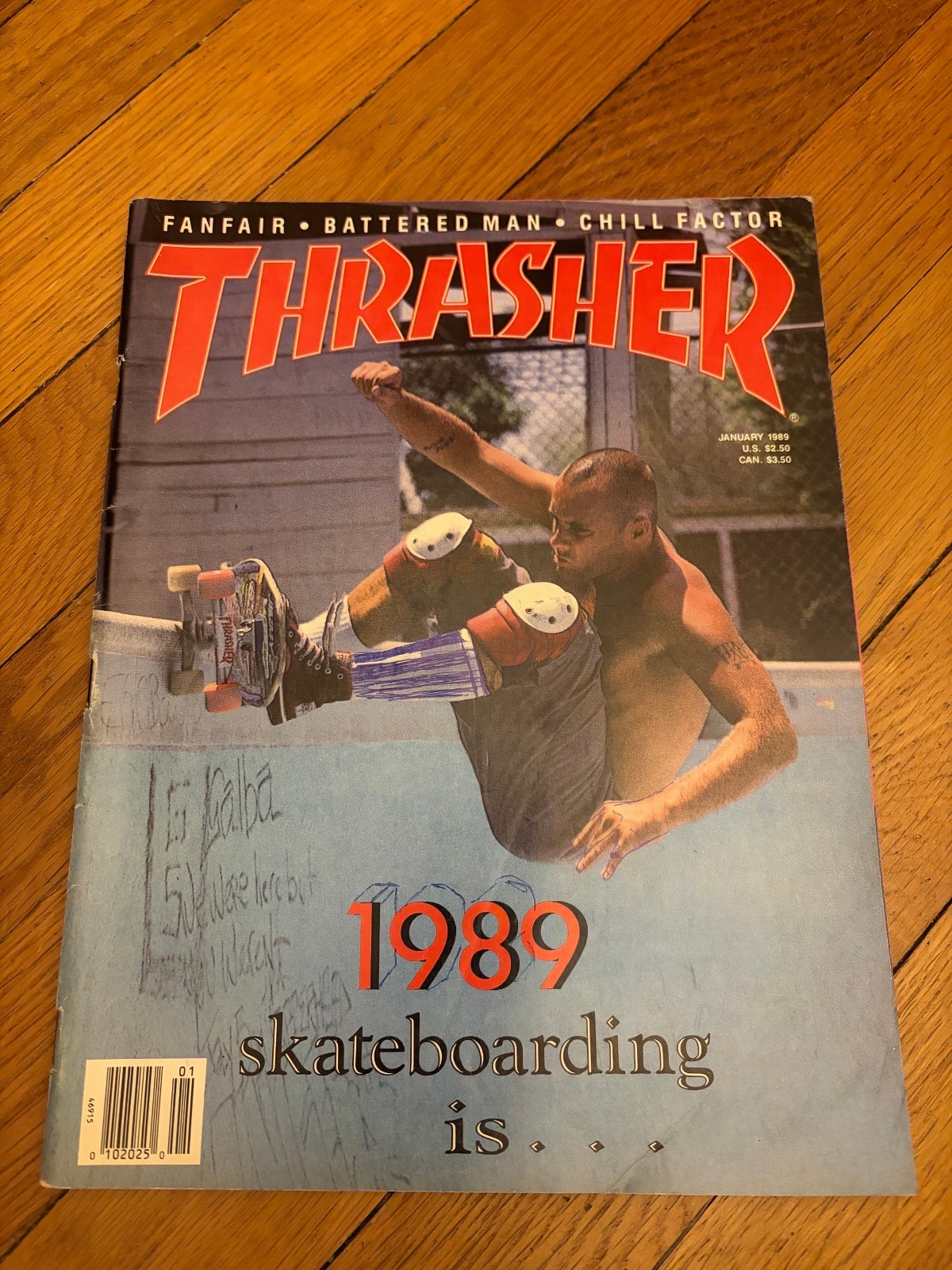 THRASHER SKATEBOARD MAGAZINE January 1989 Jay Adams Sugarcubes 1/89 jan