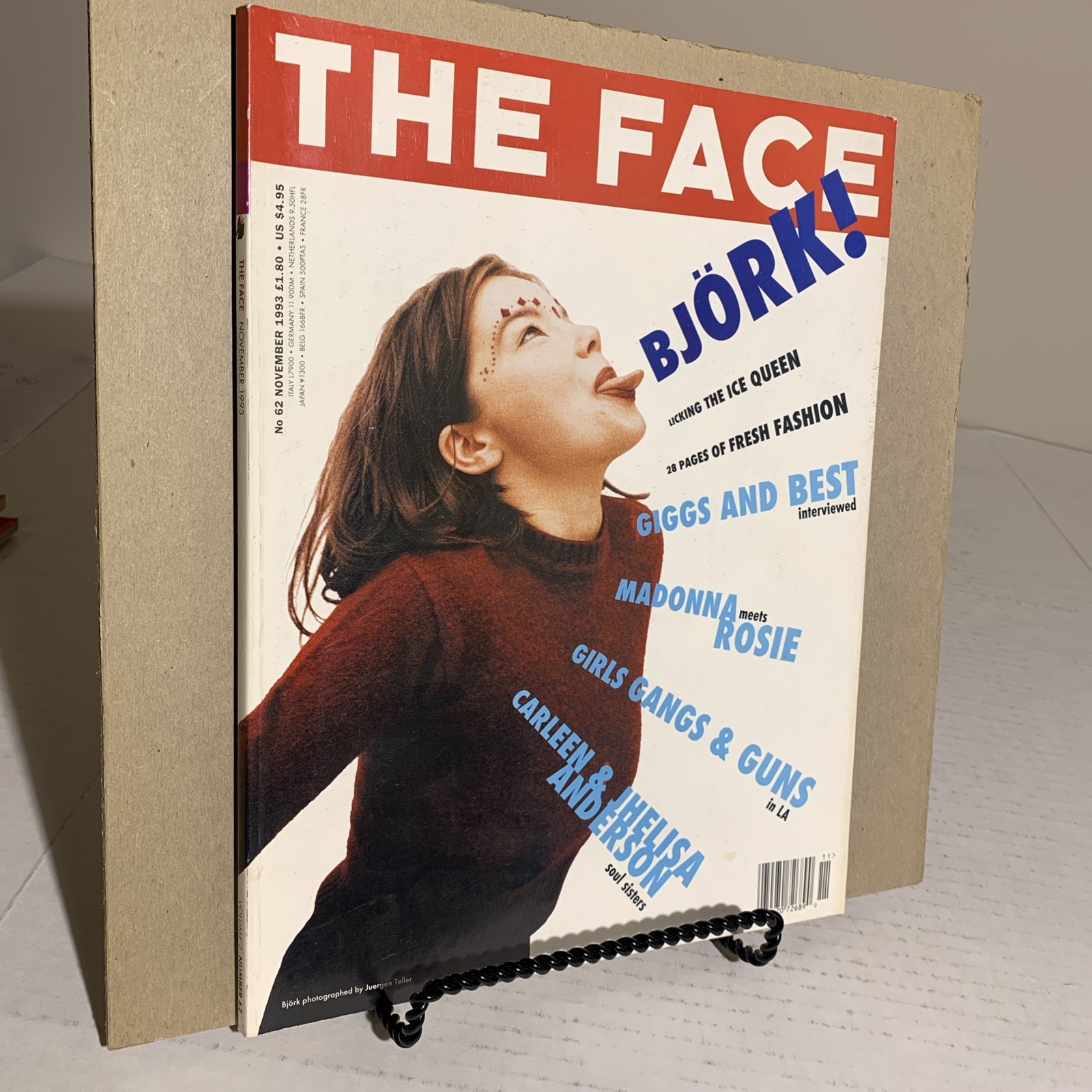 The Face Magazine | Nov 1993 | Bjork | Madonna, Ryan Giggs, Charlotte Gainsbourg