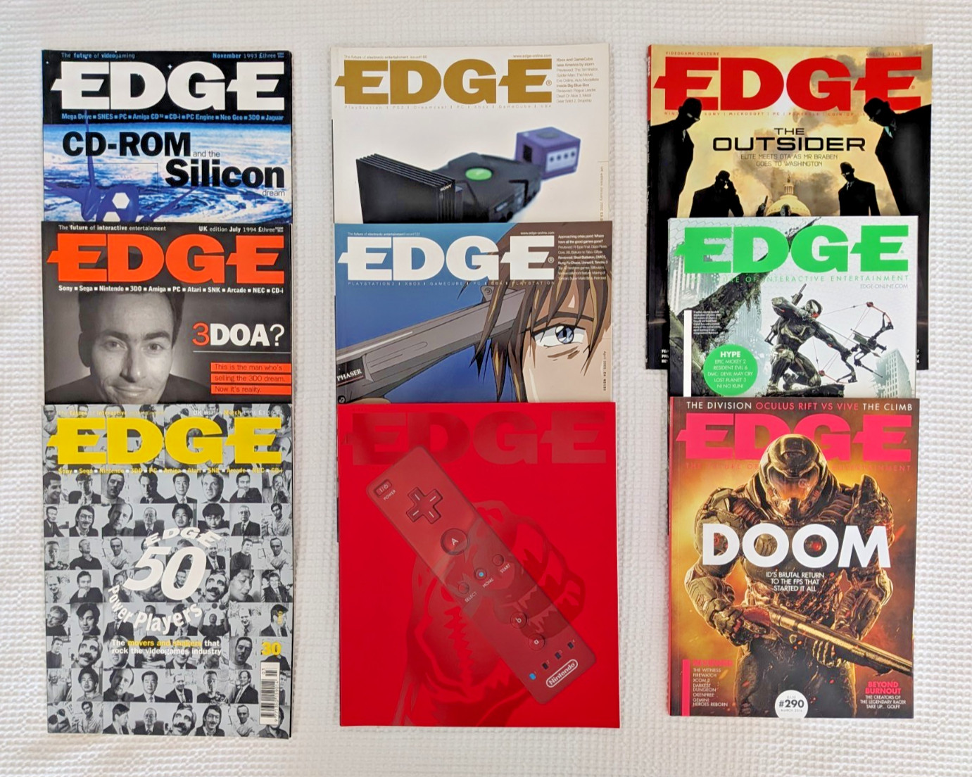 EDGE Video Games Magazines bundle x 9. Includes scarce Issue #2 and #10, VGC