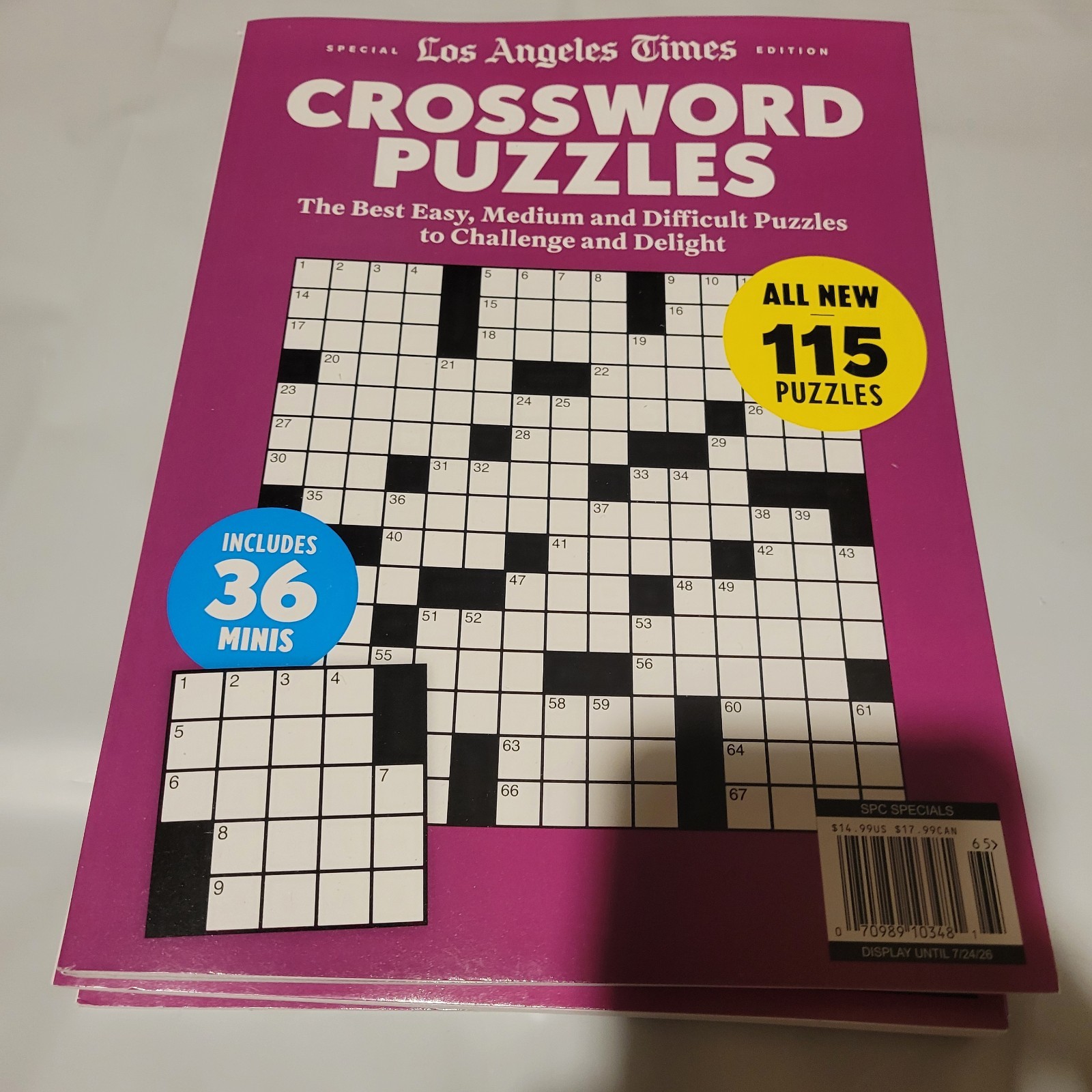 CROSSWORDS Puzzles: Los Angeles Times Magazine 2026 ~ 115 Puzzles! ~ 36 Minis