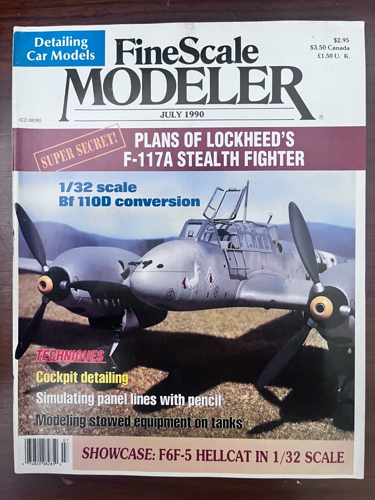 July 1990 Fine Scale Modeler Magazine FSM, Messerschmitt Bf 110D from Bf110G-4