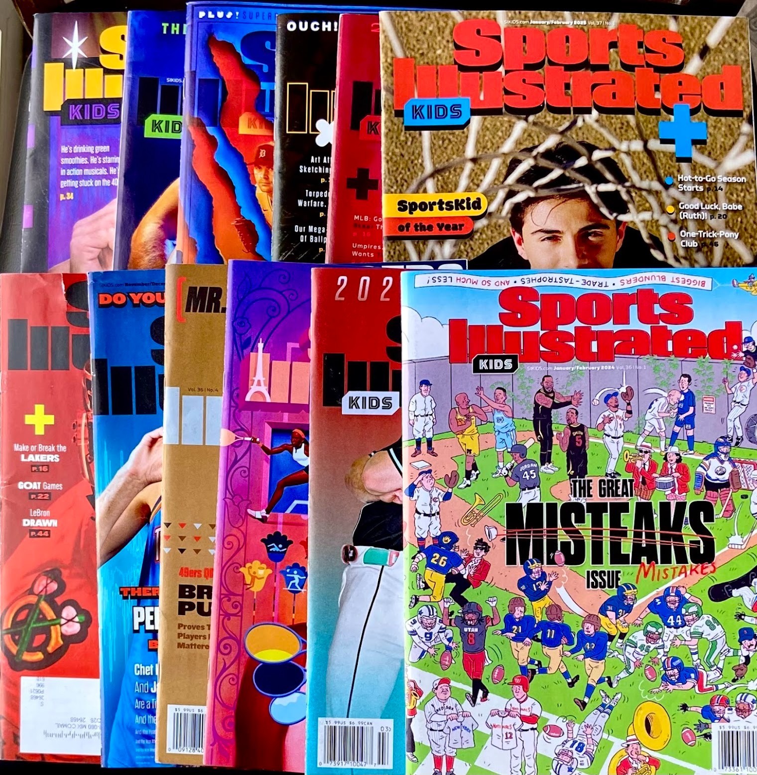 Sports Illustrated For Kids Lot Of 12 Magazines With Cards And Posters