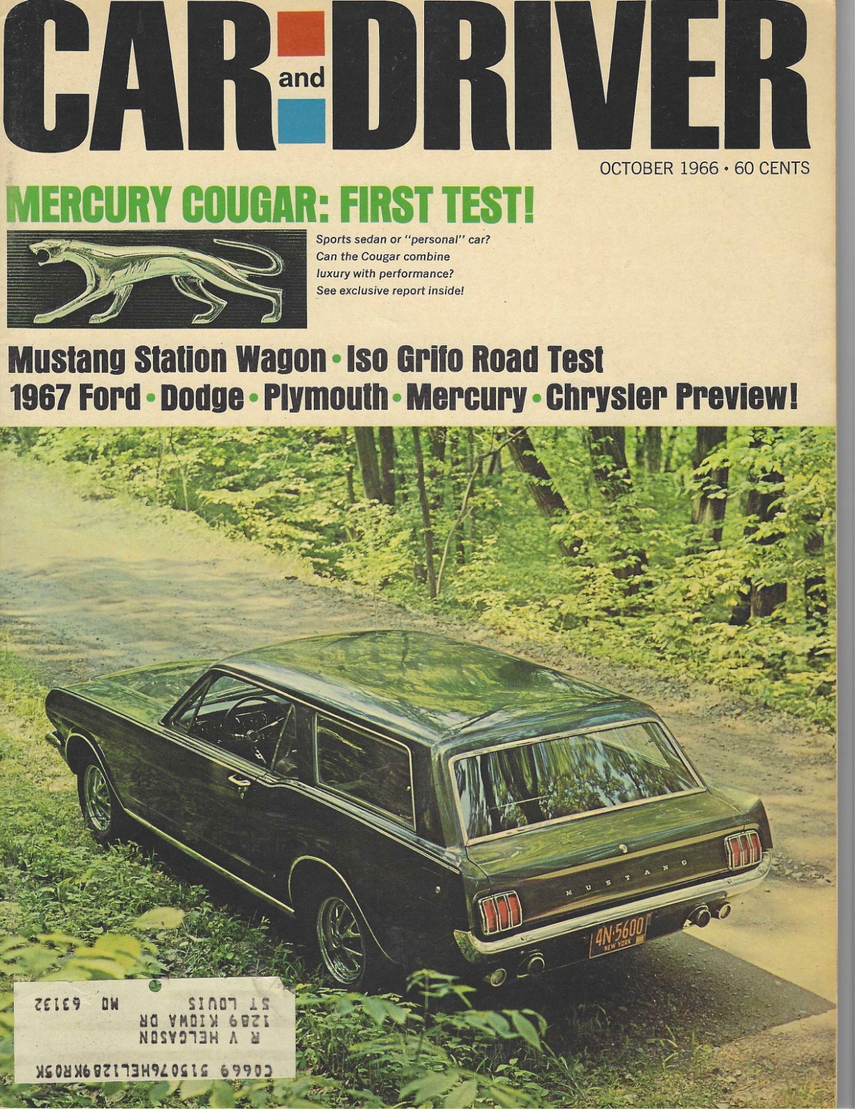 1967 new cars Plymouth Dodge Ford Mercury Cougar more in vintage Car and Driver.