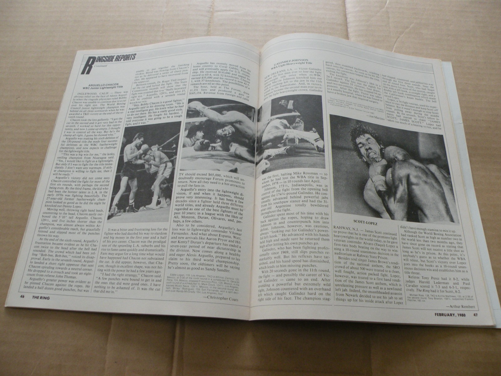 The Ring Magazine February 1980 Sugar Ray Robinson Willie Classen Marvin Hagler