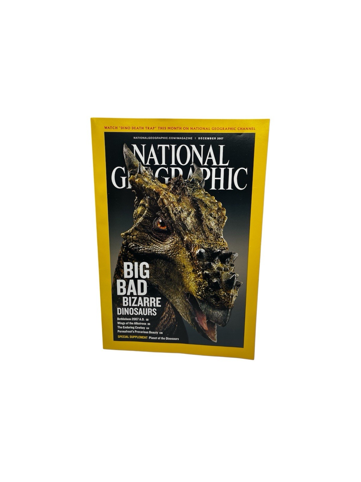 National Geographic December 2007 Big Bad Bizarre Dinosaurs W/ Supplement
