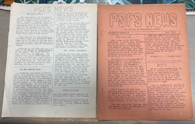 Philadelphia Science Fiction Society PSFS News Vol 5 No 6 July 1945 Oswald Train