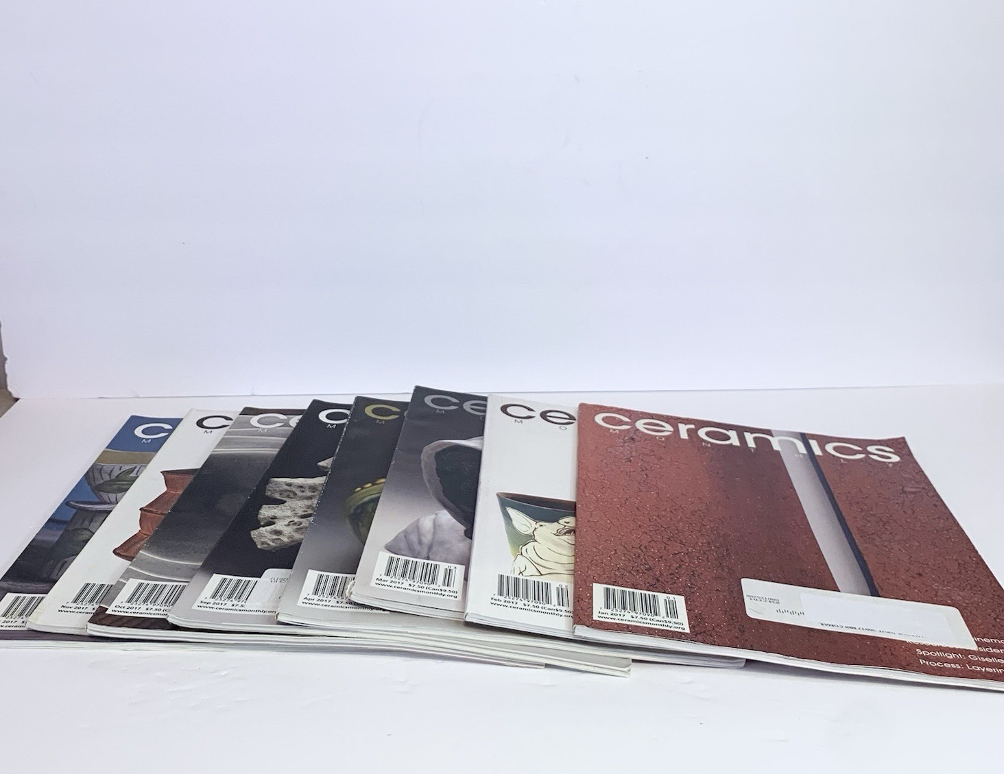Kip O Krongly Ceramics Monthly Mix Lot 8 Magazines 2017