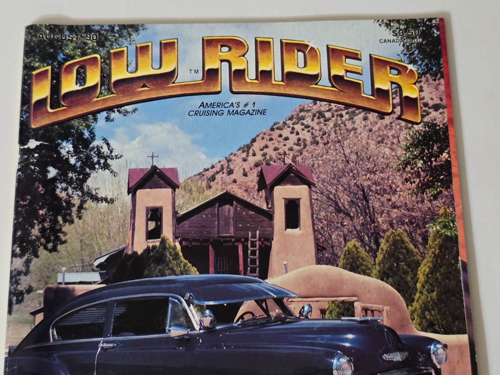 LOWRIDER MAGAZINE AUG 1990 CAR CULTURE STREET LATINO TRUCK VTG CHICANO ART ARTE