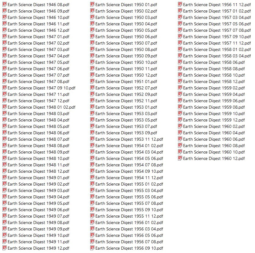 EARTH SCIENCE DIGEST 103 Unique Issue Collection On USB Flash Drive