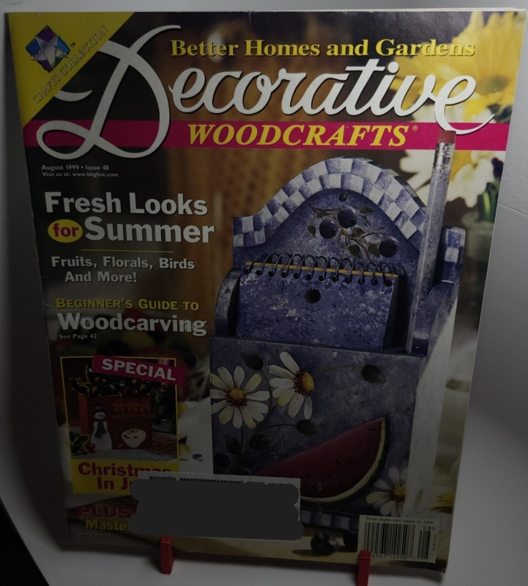 DECORATIVE WOODCRAFTS Magazine August 1999 Issue 48 Summer Woodcarving Patterns