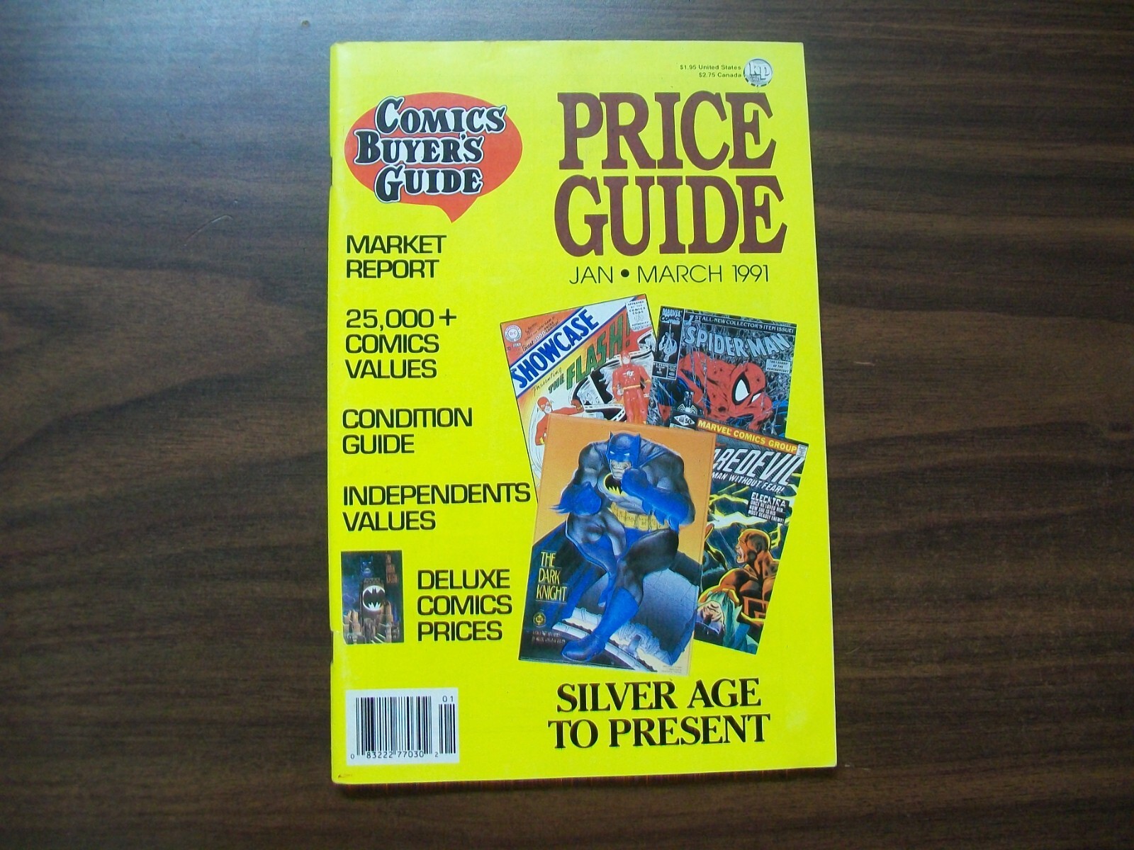 Comic Buyers Price Guide Magazine January – March 1991 – Very Good Condition