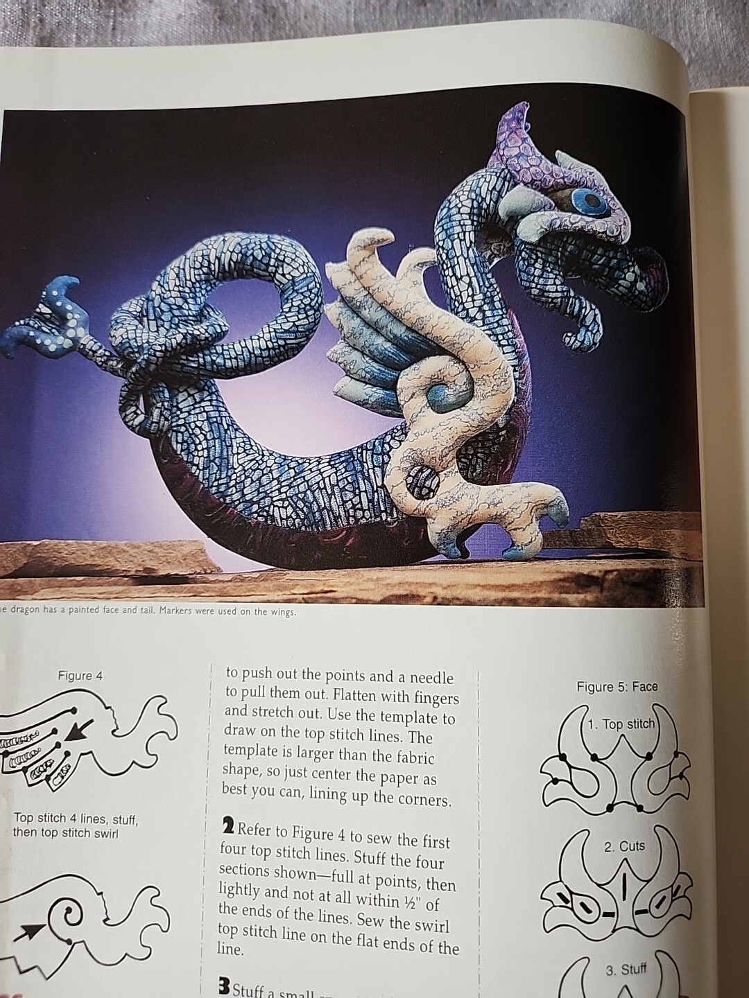 Soft Dolls & Animals Magazine Jan 2001 Celtic Dragon Cat Plush Patterns