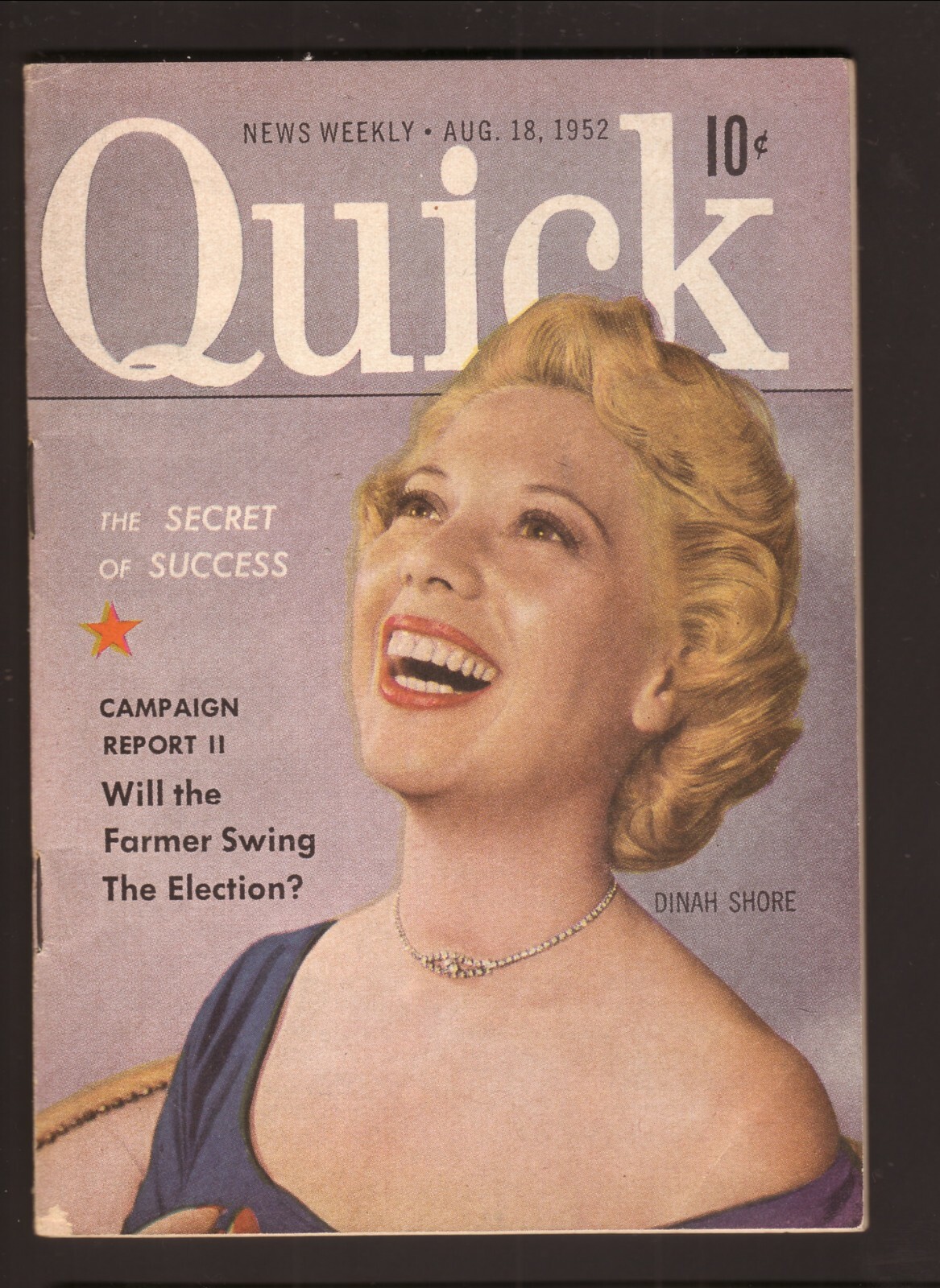 Dinah Shore–1952 Quick Magazine