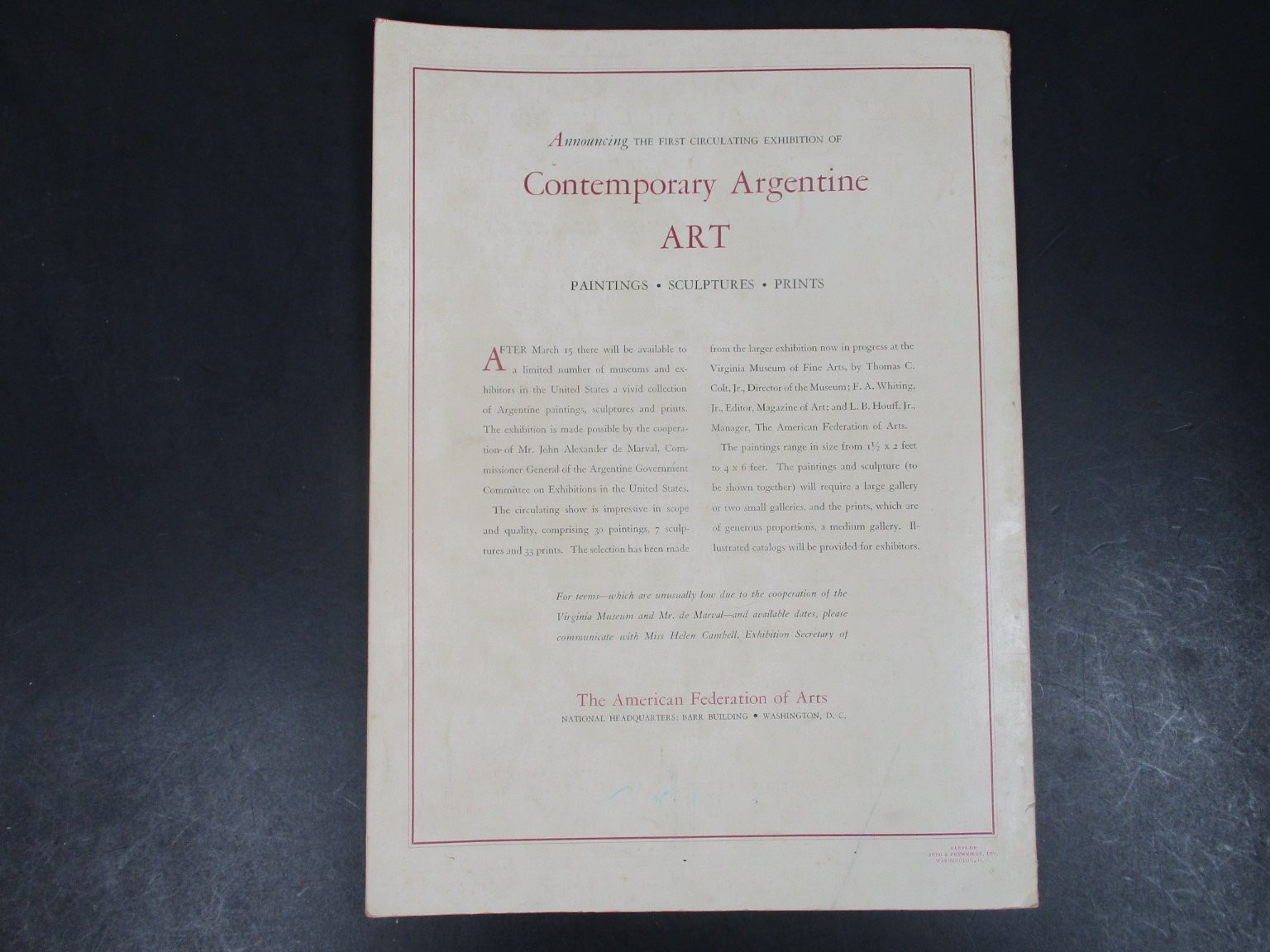 Magazine of Art February 1940 American Federation Arts Contemporary Argentine