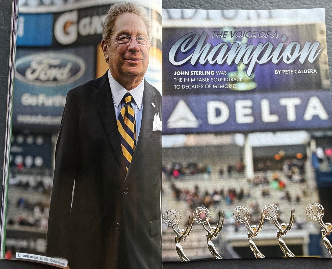 New York Yankees Magazine June 2026 Ben Rice, Aaron Judge, John Sterling