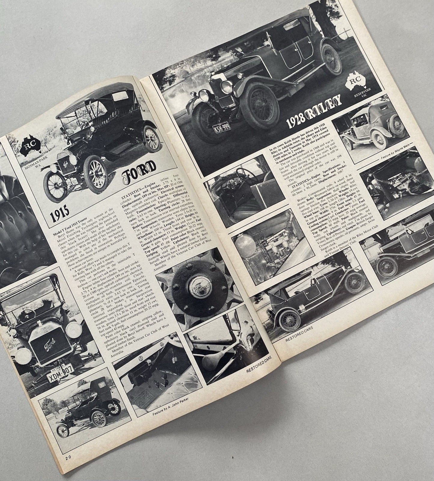 Restored Cars 1970s Magazines inc #1 Bulk Lot of 20 Low Number Issues 1 to 28