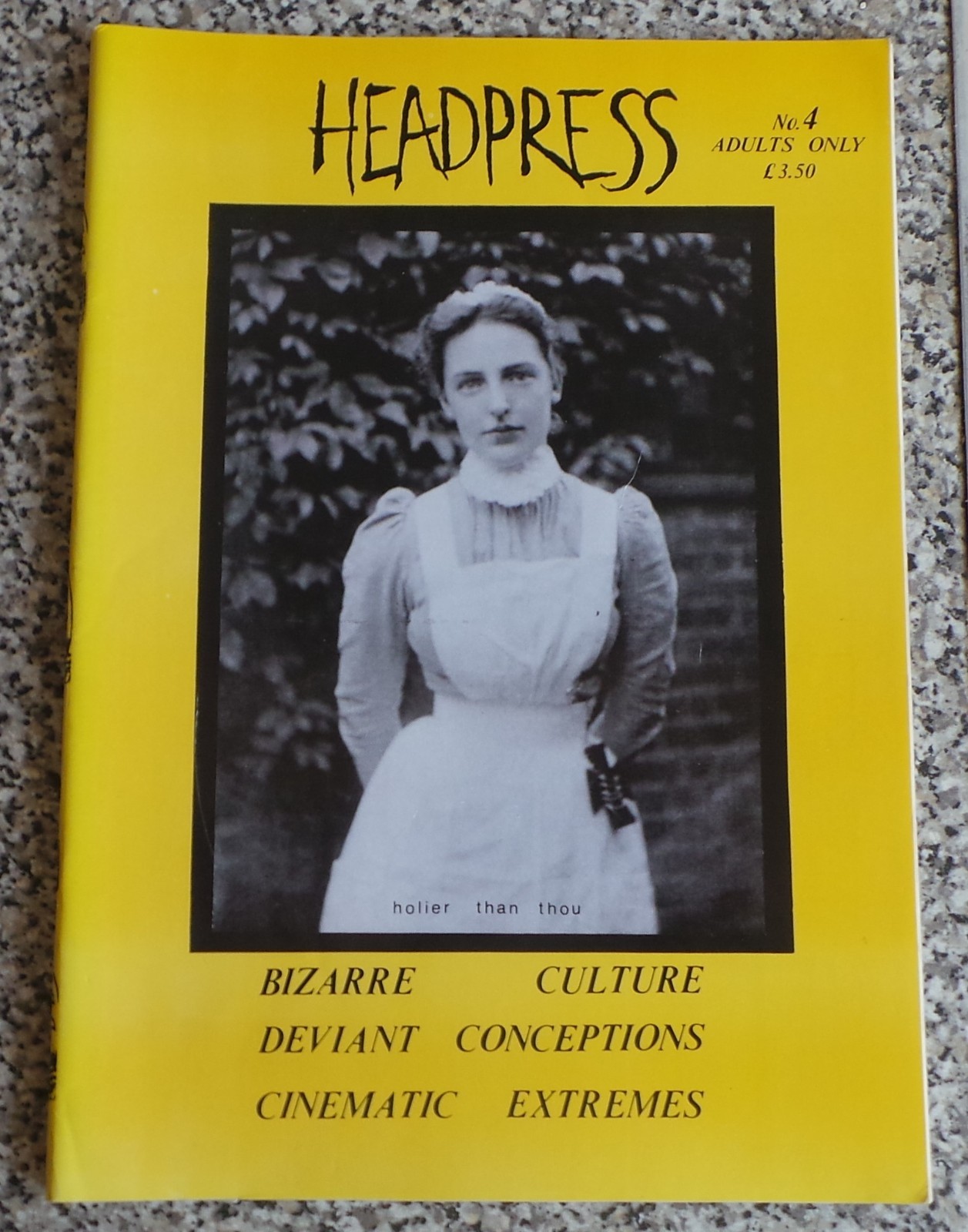 Headpress No. 4 1992 David Kerekes Counter Culture Cult Movies Savoy Lord Horror