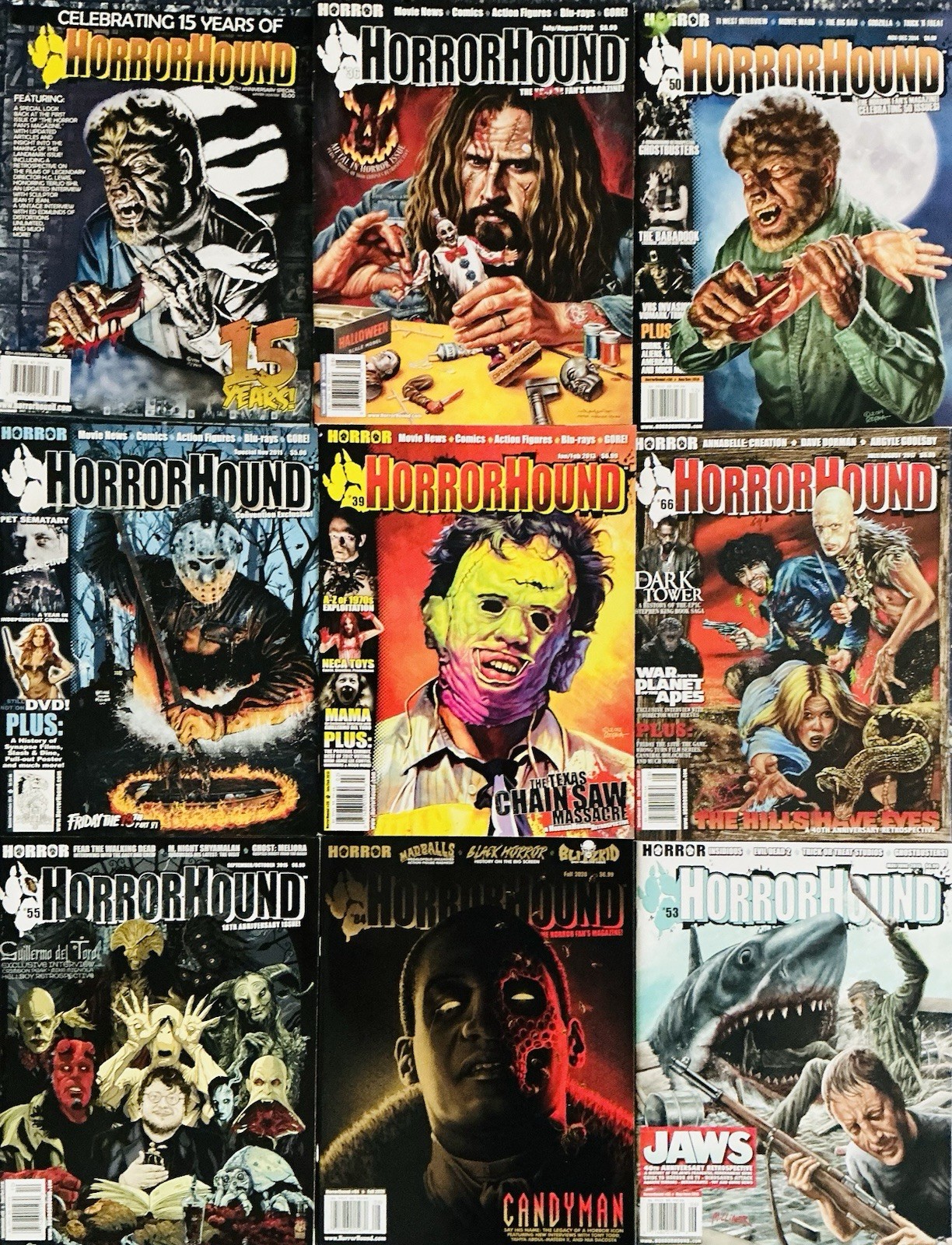 9 HORRORHOUND MAGAZINE SLASHER CULT HORROR GORE ZOMBIE CANDYMAN FRIDAY THE 13TH