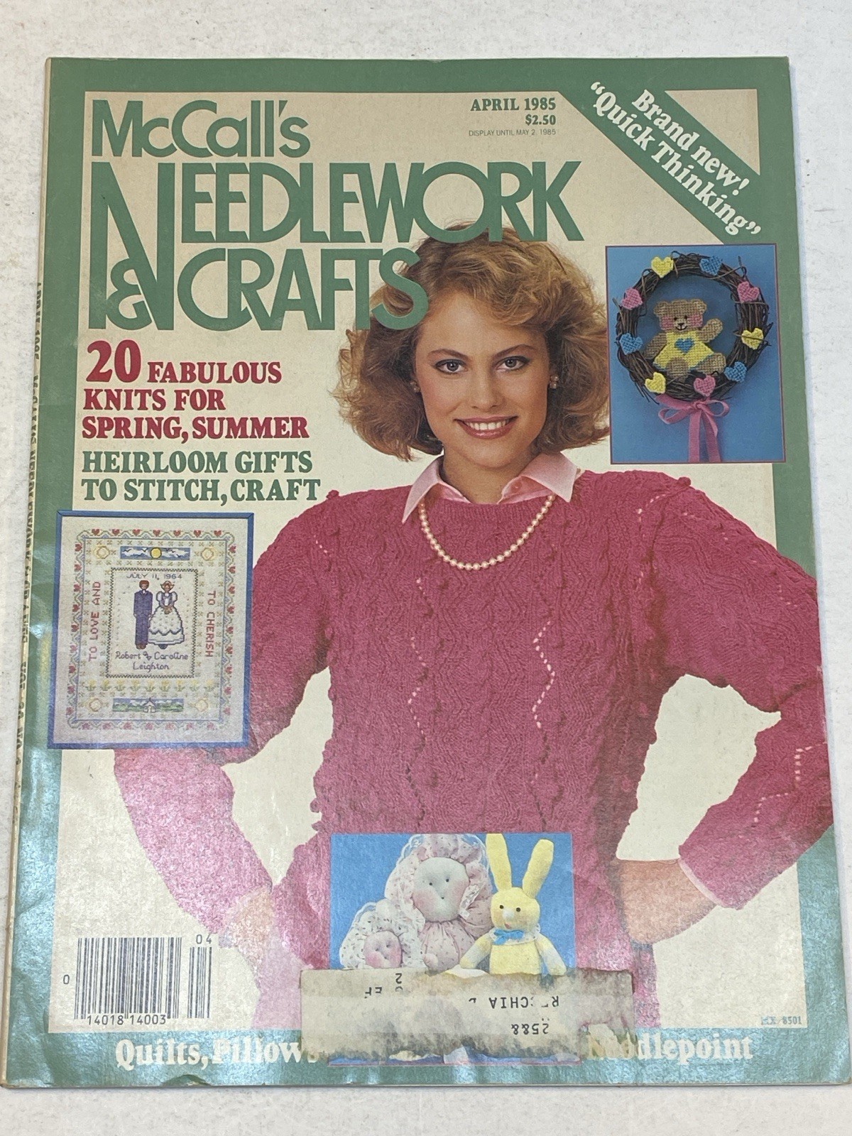 McCall’s Magazine Apr 1985 Needlework Crafts Heirloom Gifts Knits Spring Summer