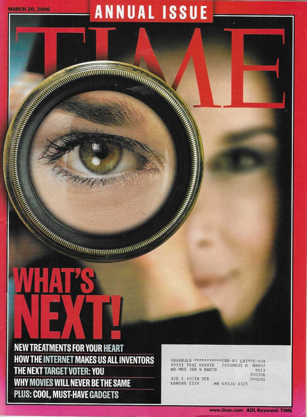 Time Magazine Mar 20 2006 Annual Issue What’s Next Internet Inventors Gadgets