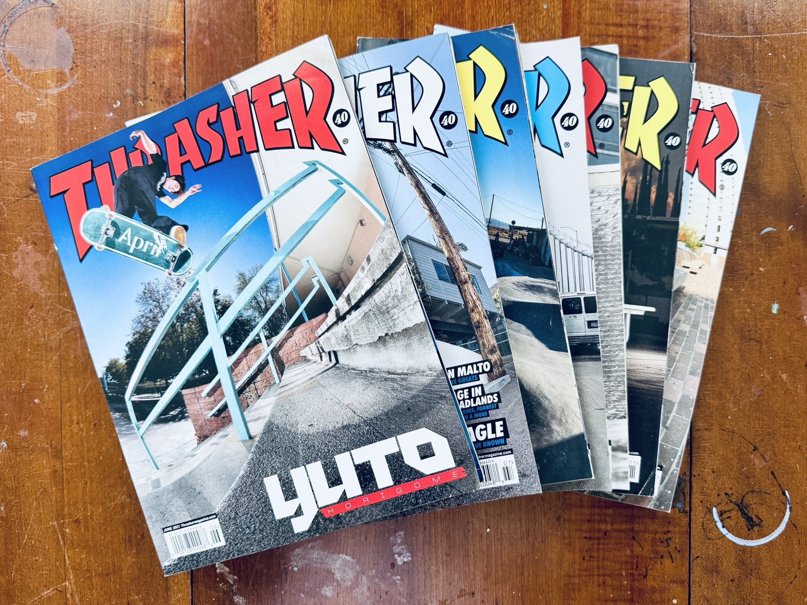 2021 Thrasher Magazine Lot of 7 Skateboarding Issues Skate Mag Set