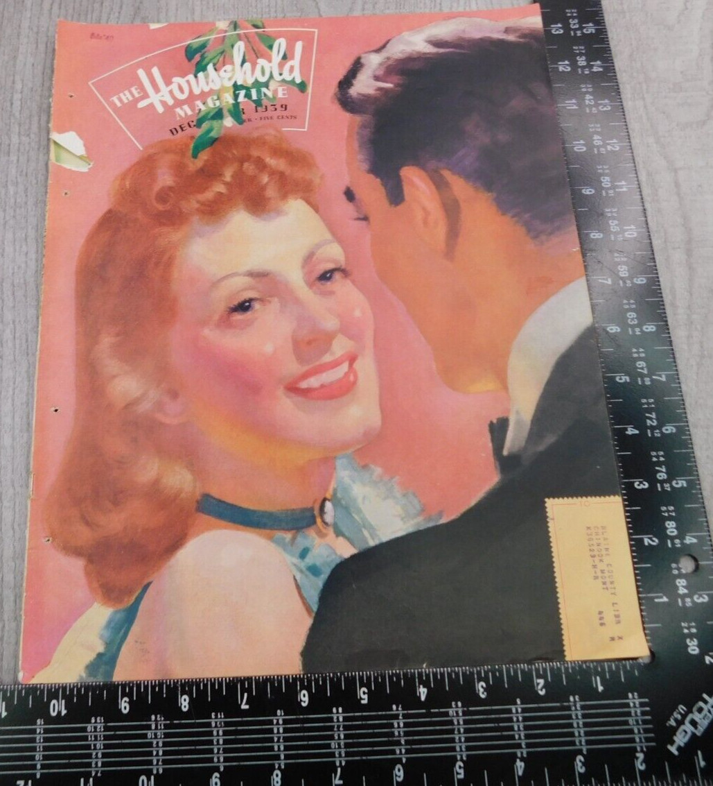 Vintage The Household Magazine December 1939 Vol 39 No 12 Cover Frederic Mizen