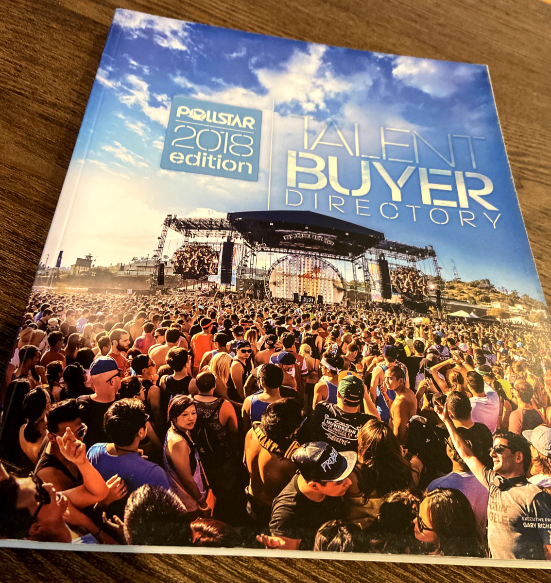 Pollstar Magazine: Talent Buyer Directory 2018 – Not available in stores