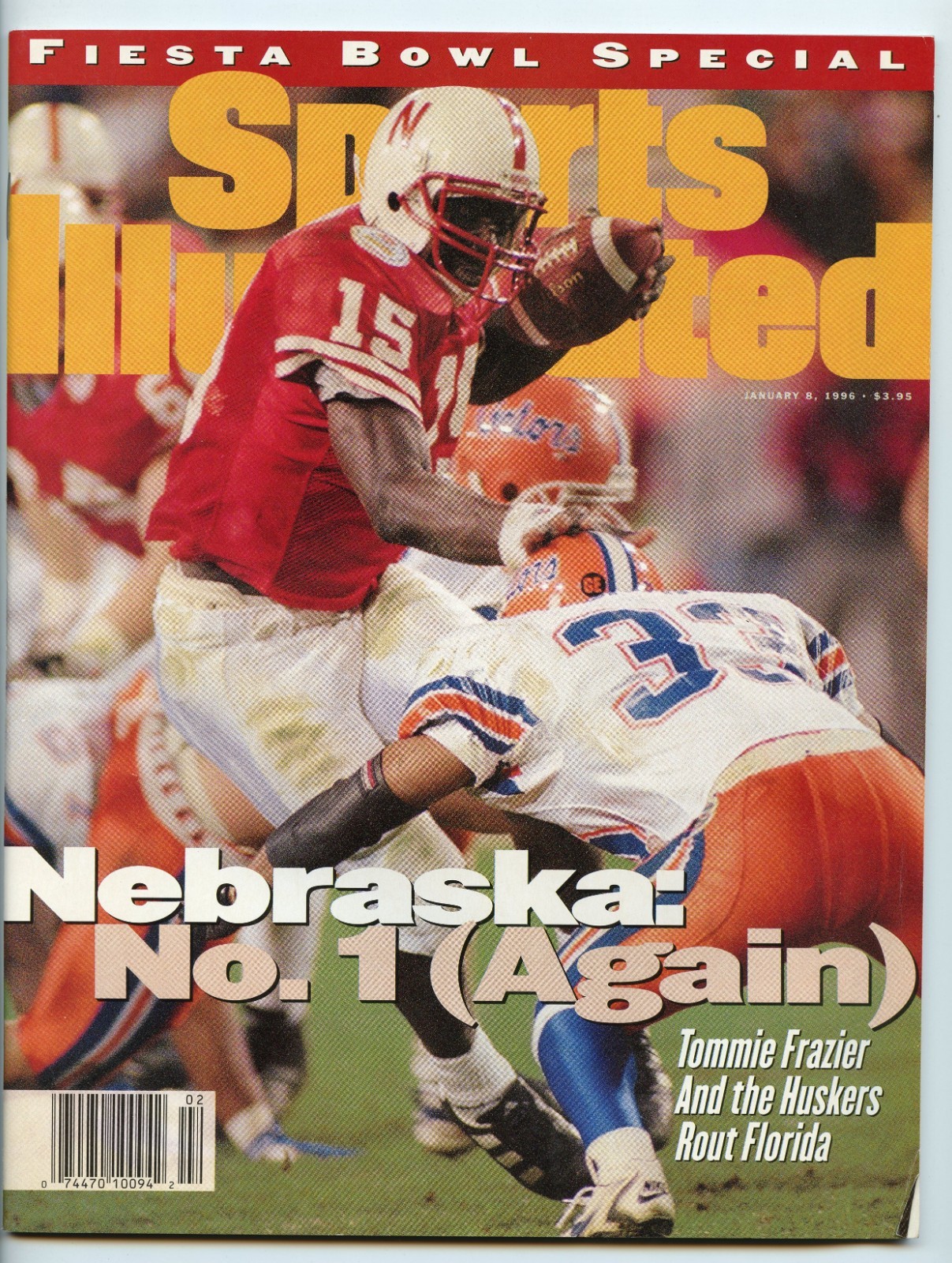 Sports Illustrated ~ Nebraska No. 1 Again ~ January 8, 1996 ~ G/VG