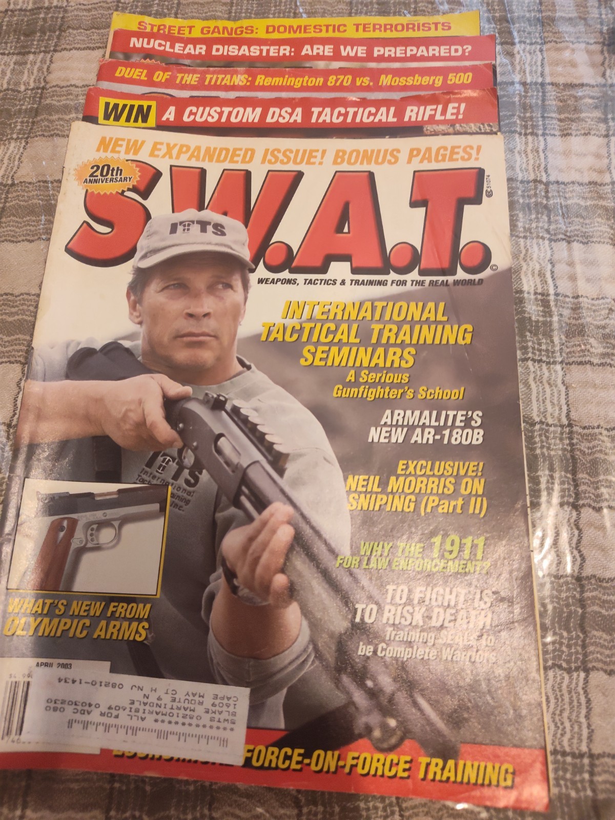 Lot of 5 Vintage SWAT Special Weapons & Tactics Magazines 2003 Read For Months